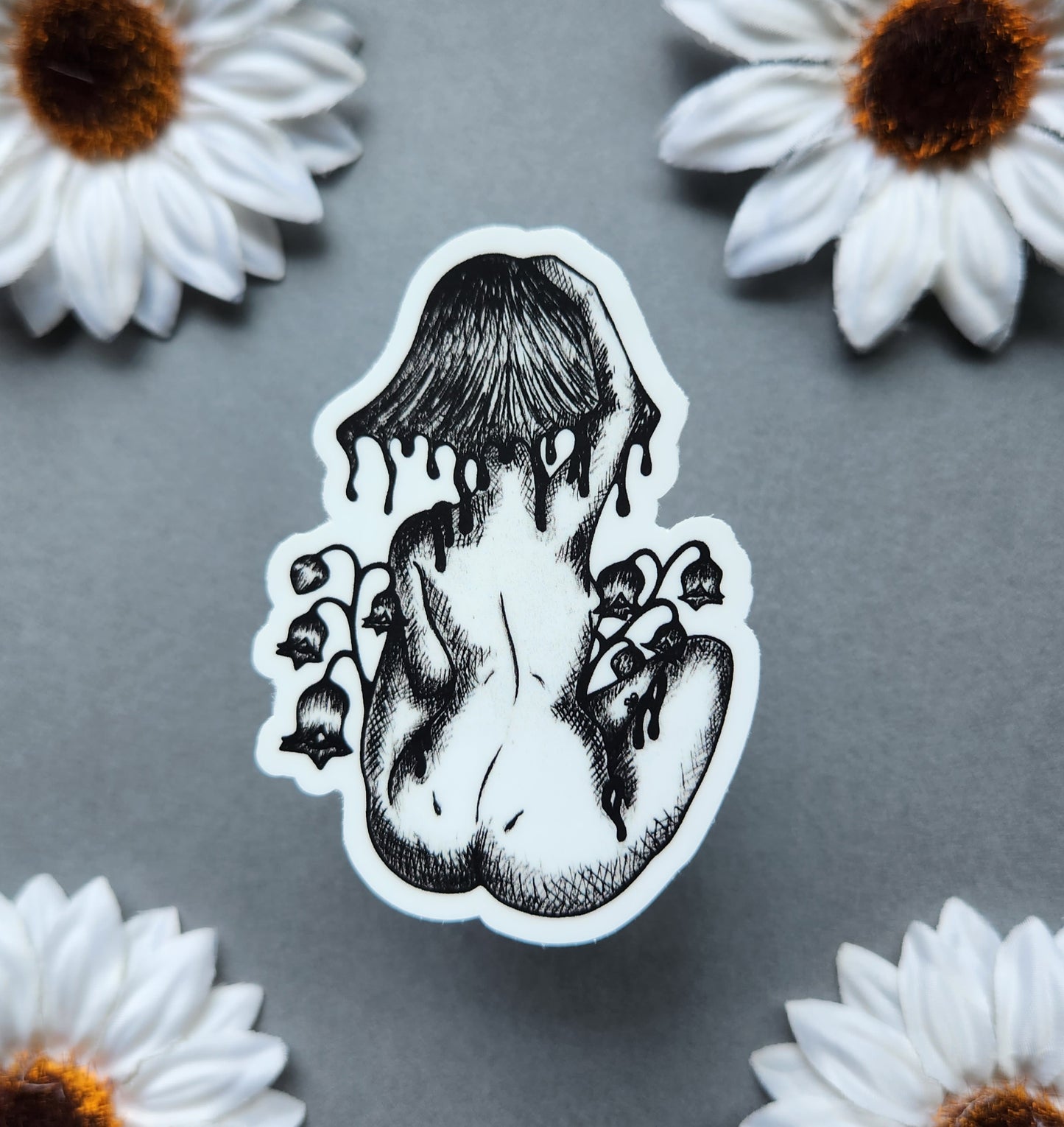 Inky Cap Mushroom Woman Matte 2.2x3-inch Sticker