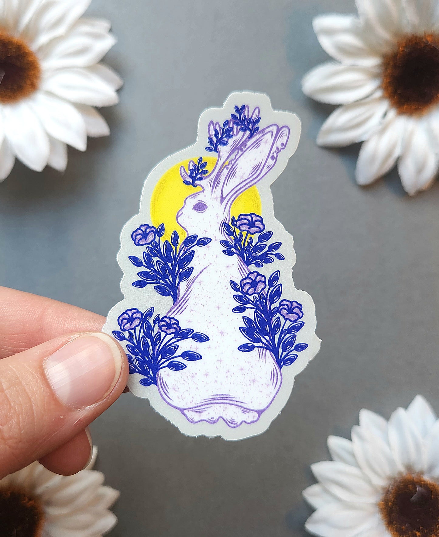 Purple Jackalope With Sun 2.6x3-inch Matte Sticker