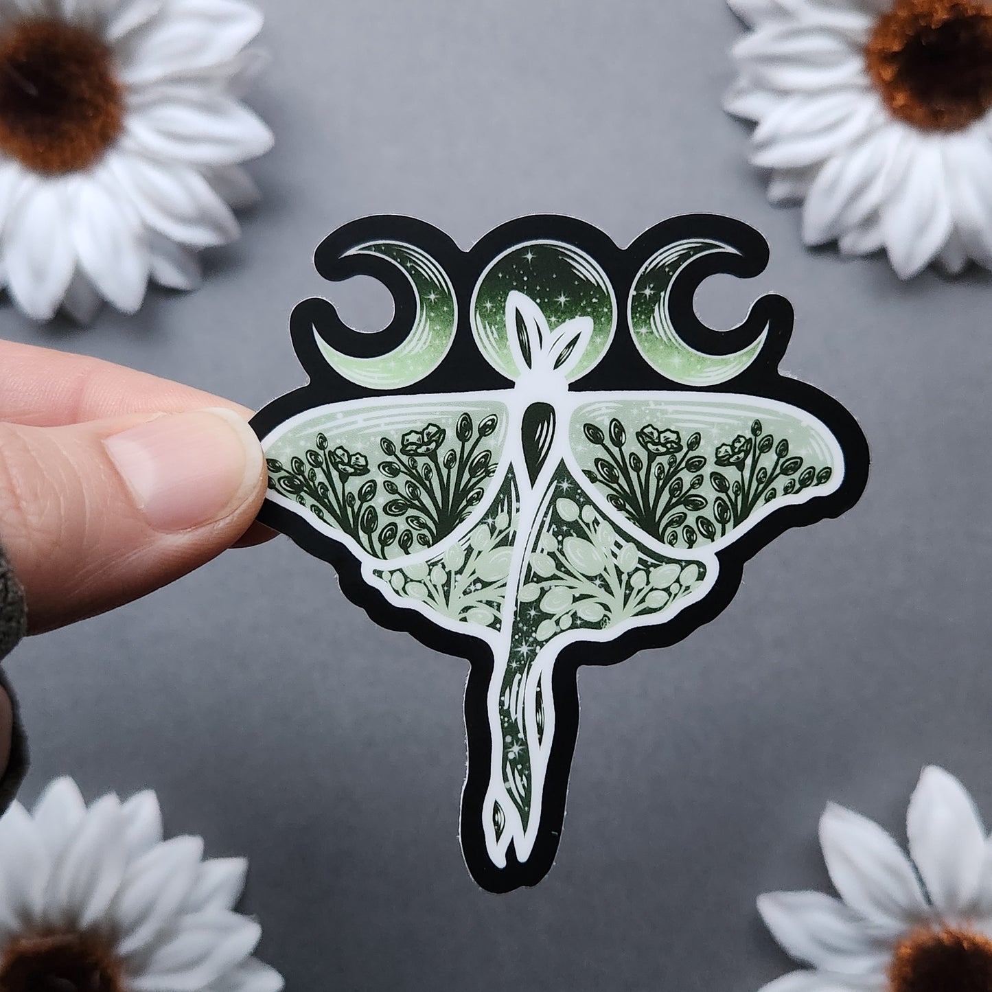 Green Luna Moth 2.9x3-inch Matte Sticker