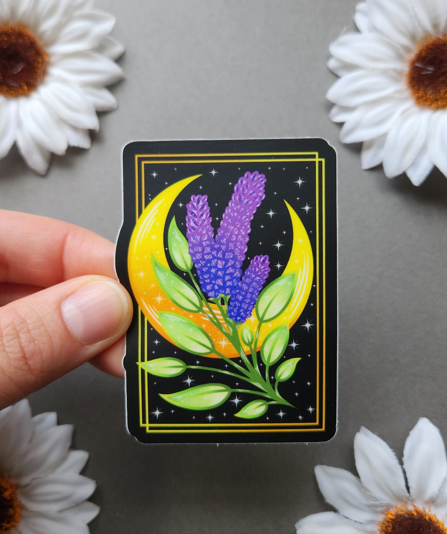 Lavender with Moon 2.5x3-inch Matte Sticker