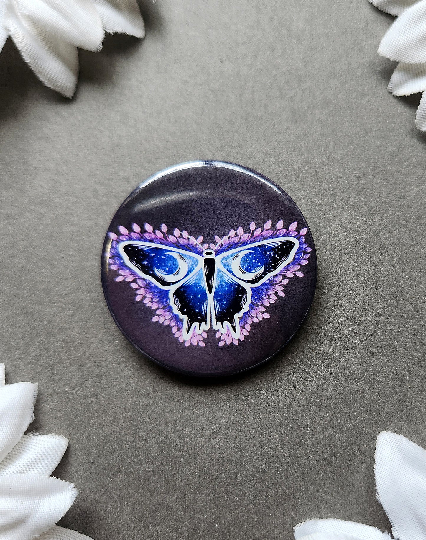 Moon Moth 1.5-inch Button Pin