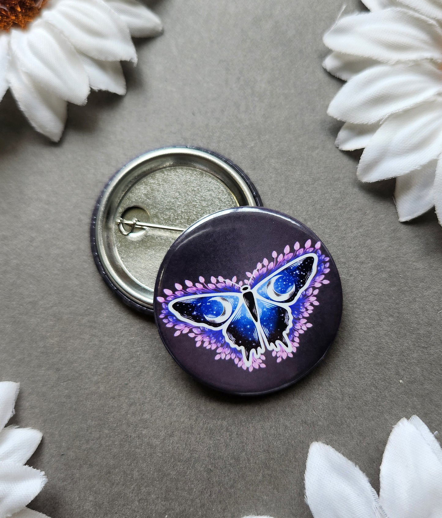 Moon Moth 1.5-inch Button Pin