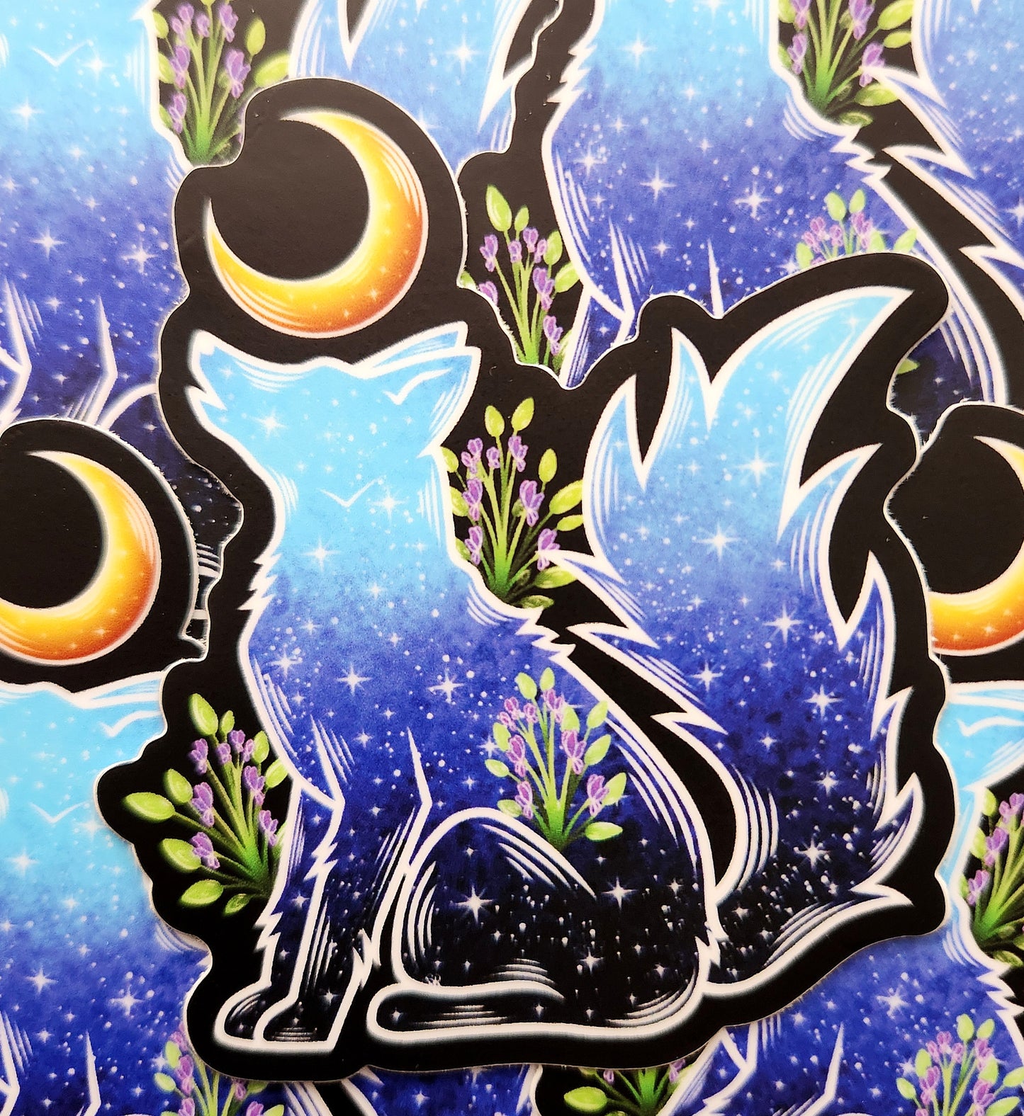 Howling Wolf Matte 2.6×3-Inch Sticker