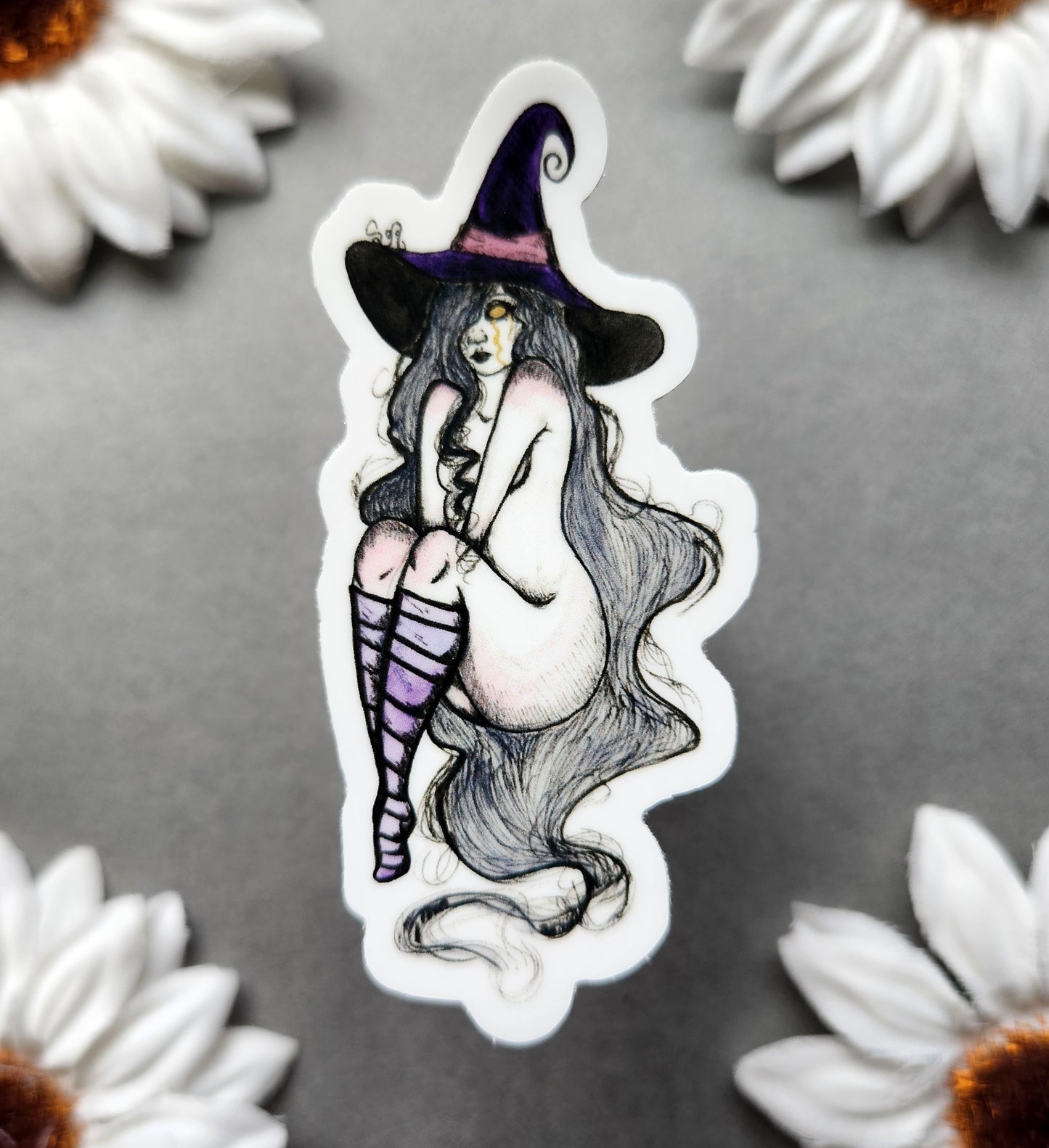 Purple Witch Matte 1.5×3-inch Sticker