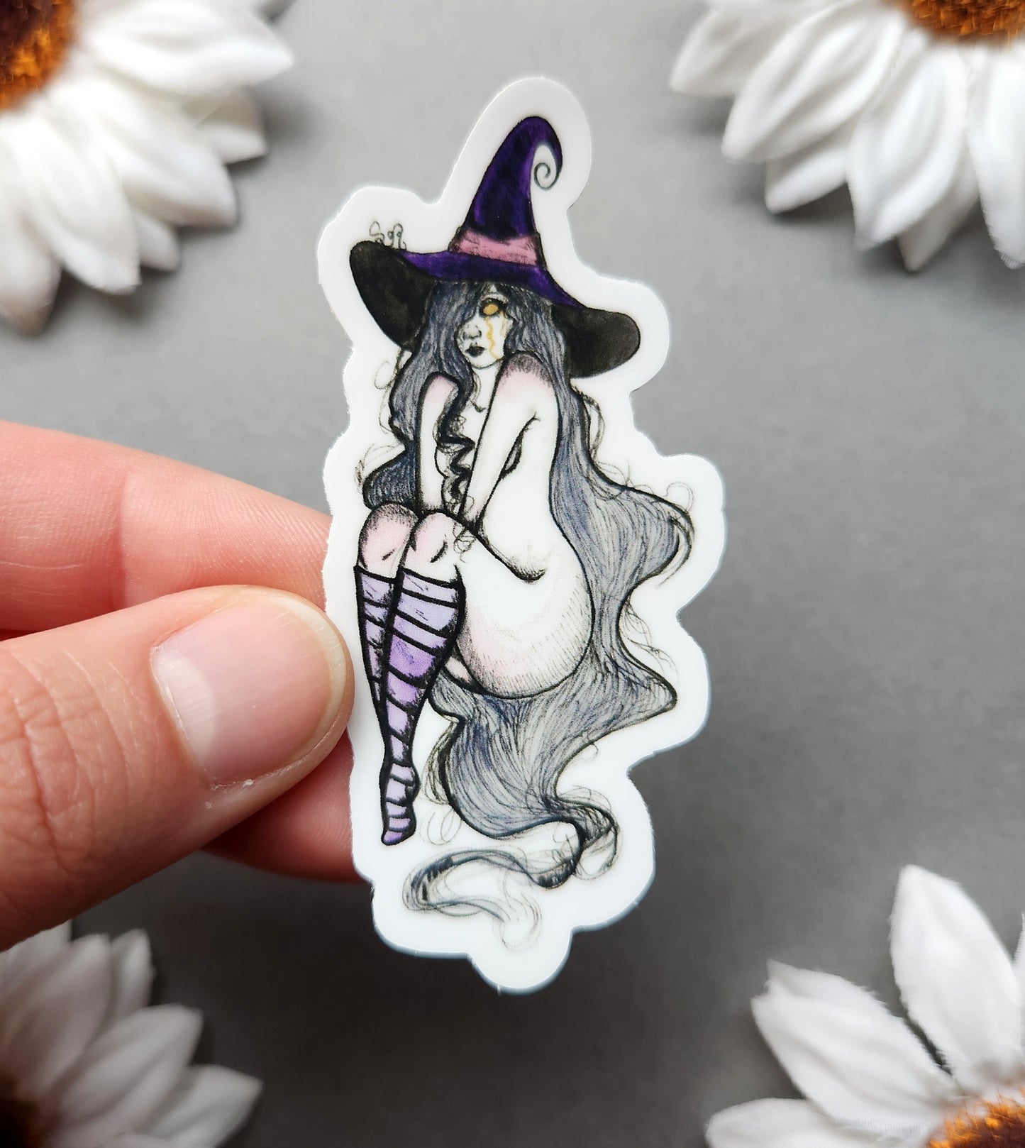Purple Witch Matte 1.5×3-inch Sticker