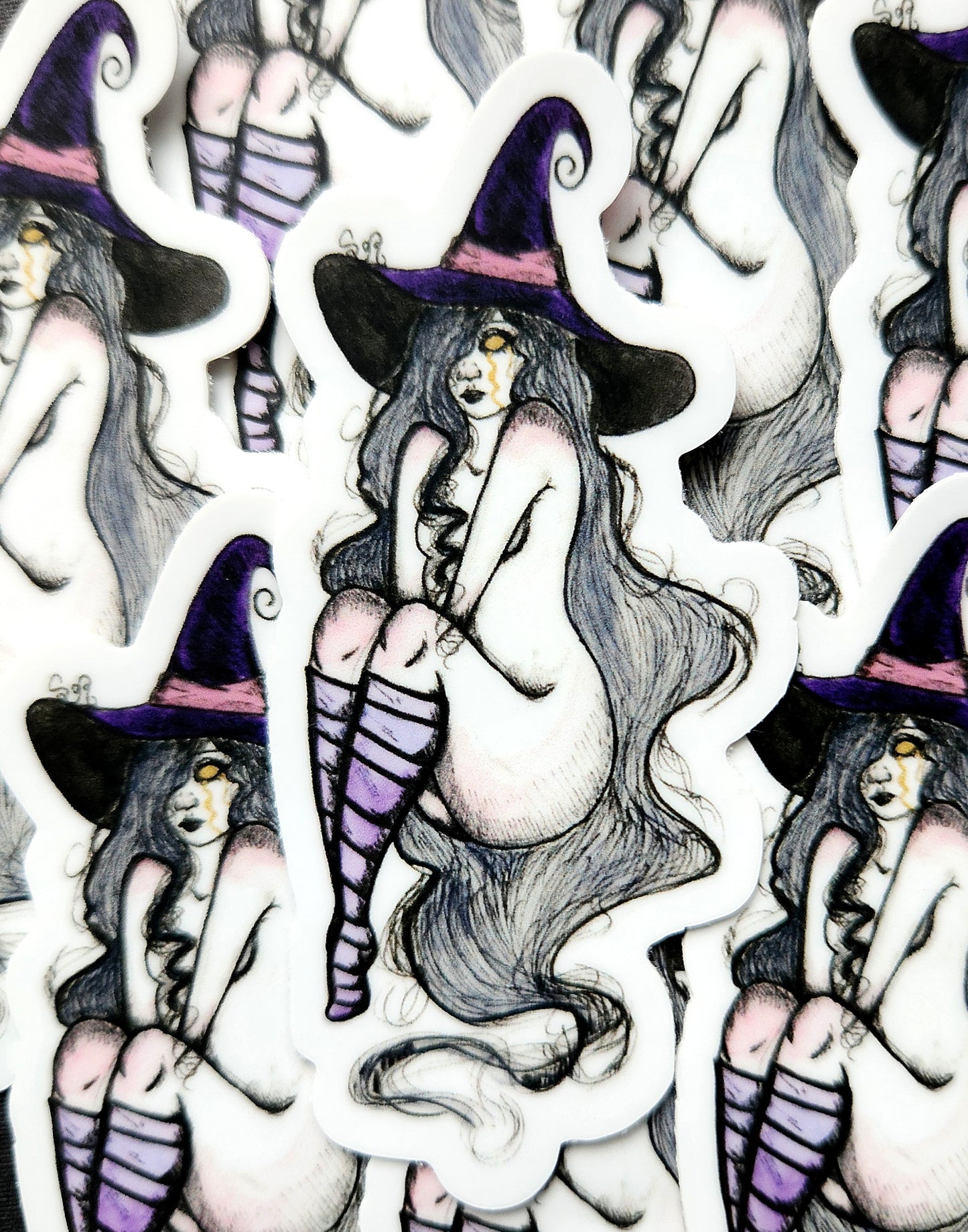 Purple Witch Matte 1.5×3-inch Sticker