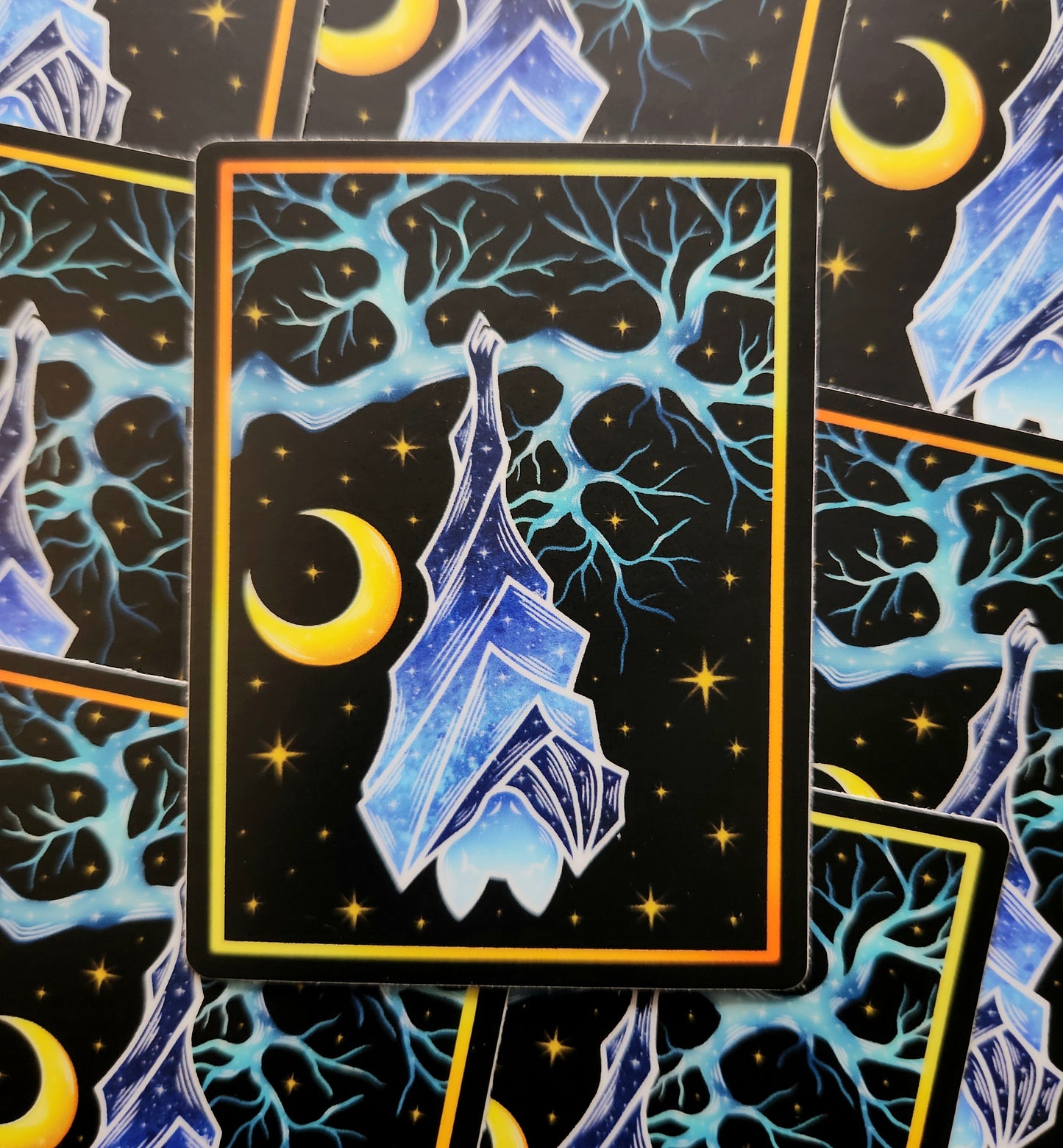 Sleeping Galaxy Bat Matte 2.2×3-Inch Sticker