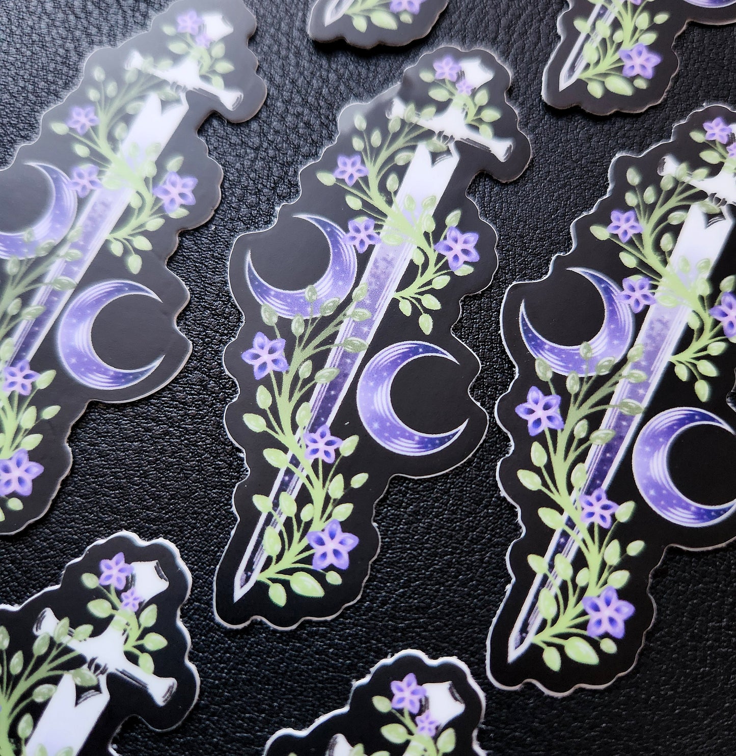 Star Jasmine Flower Dagger 1.4x3-inch Matte Sticker