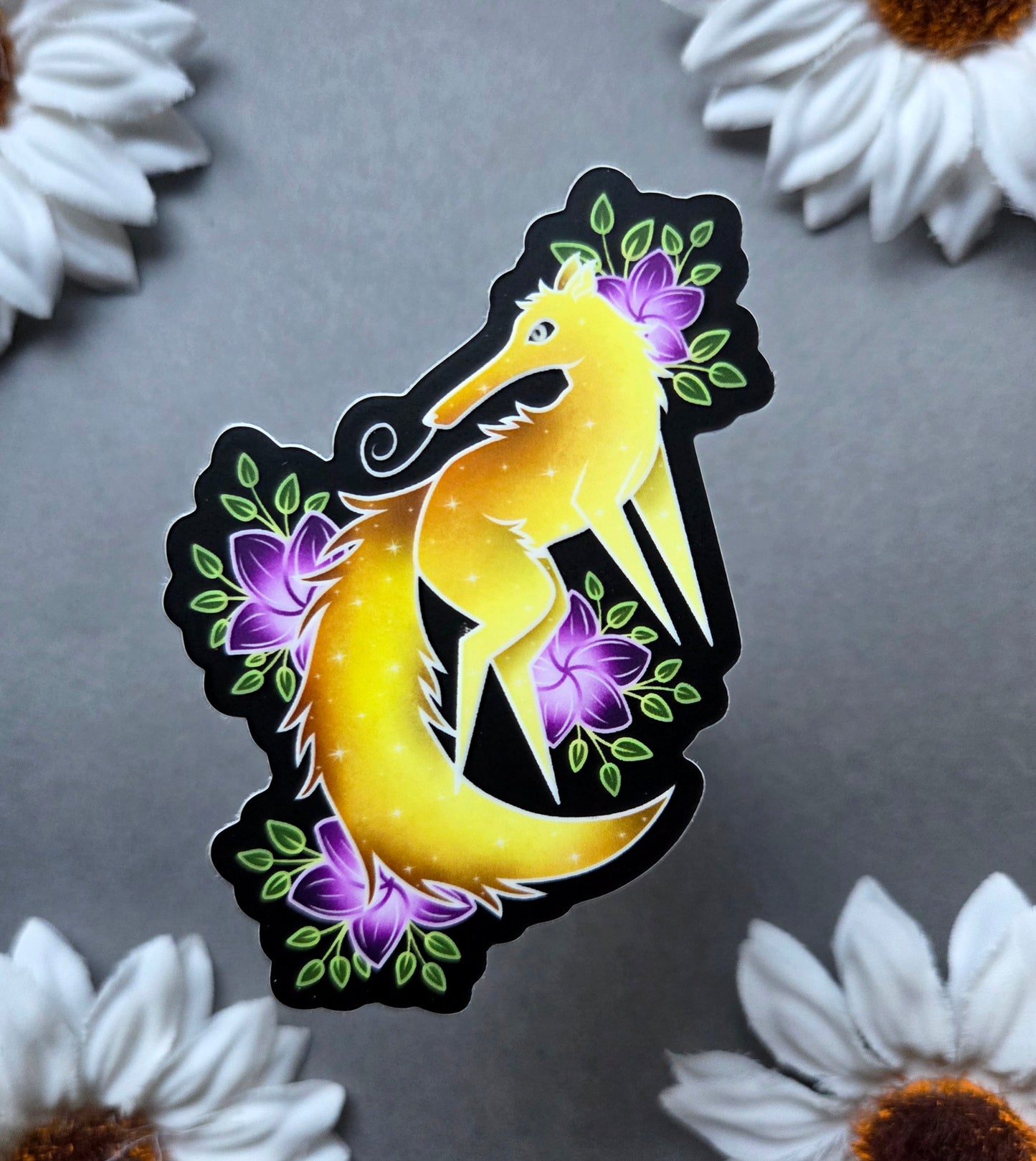Yellow Anteater Will it Stick Leg 2.2×3-inch Matte Sticker