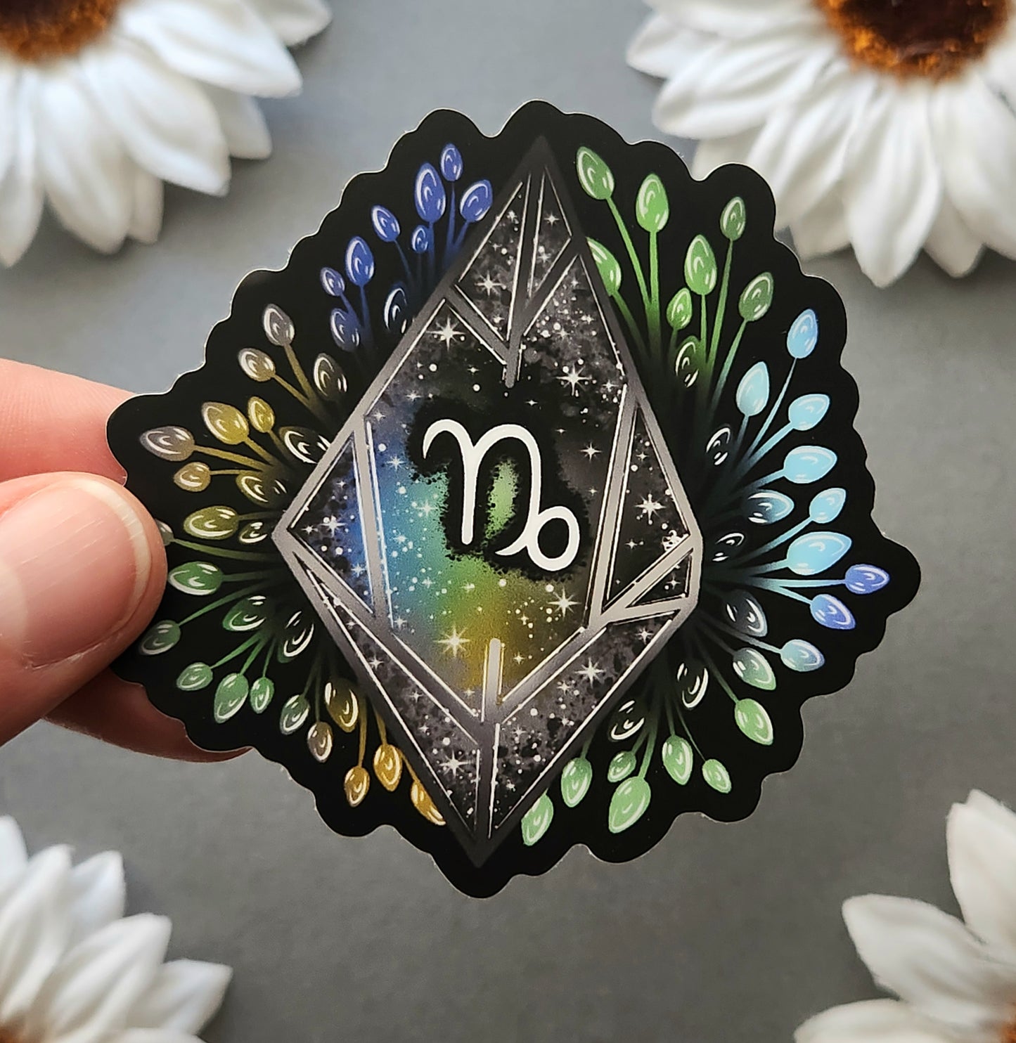 Labradorite Capricorn Zodiac 3x2.9-inch Matte Sticker
