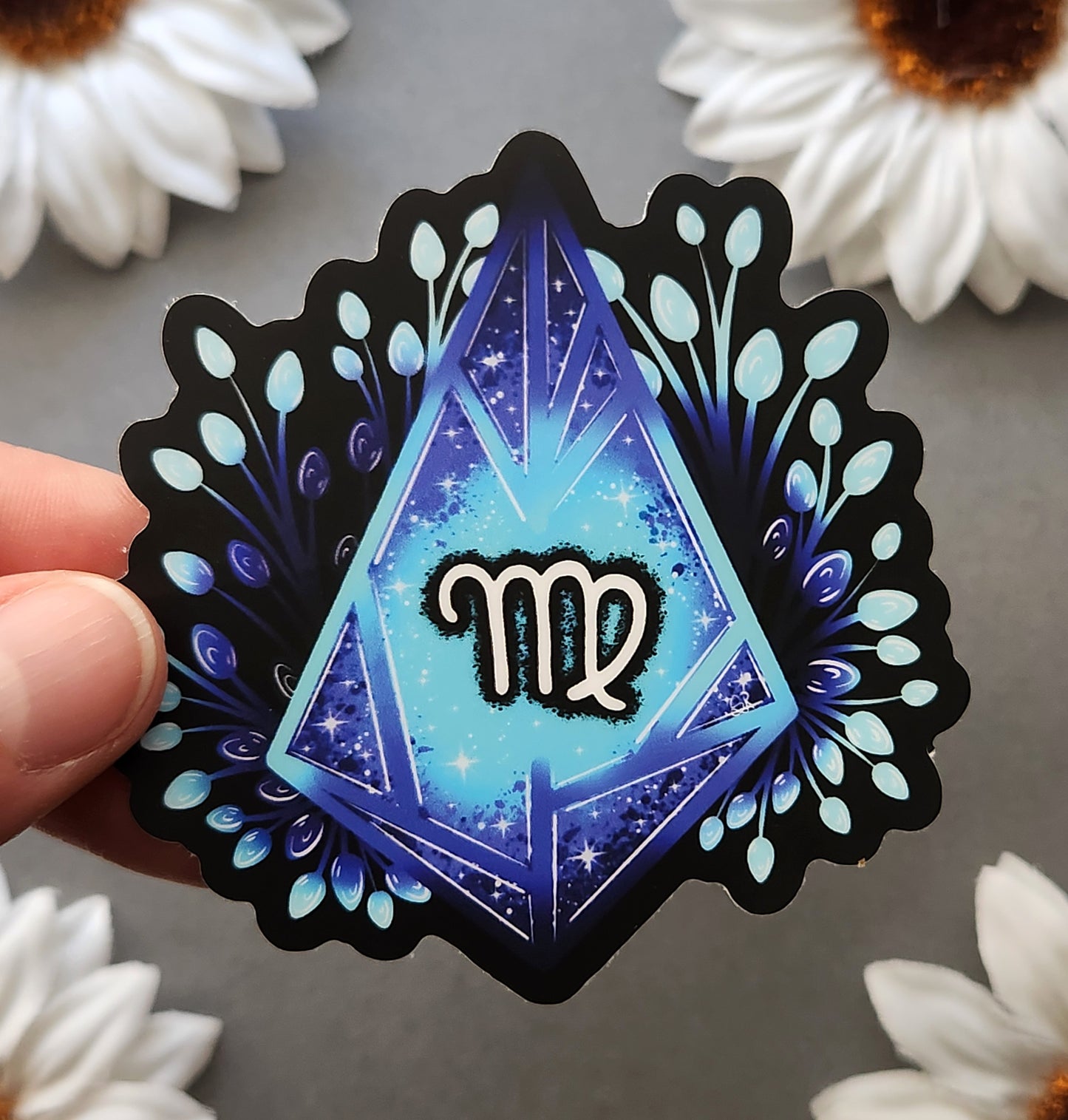 Sapphire Virgo Zodiac 3x3-inch Matte Sticker