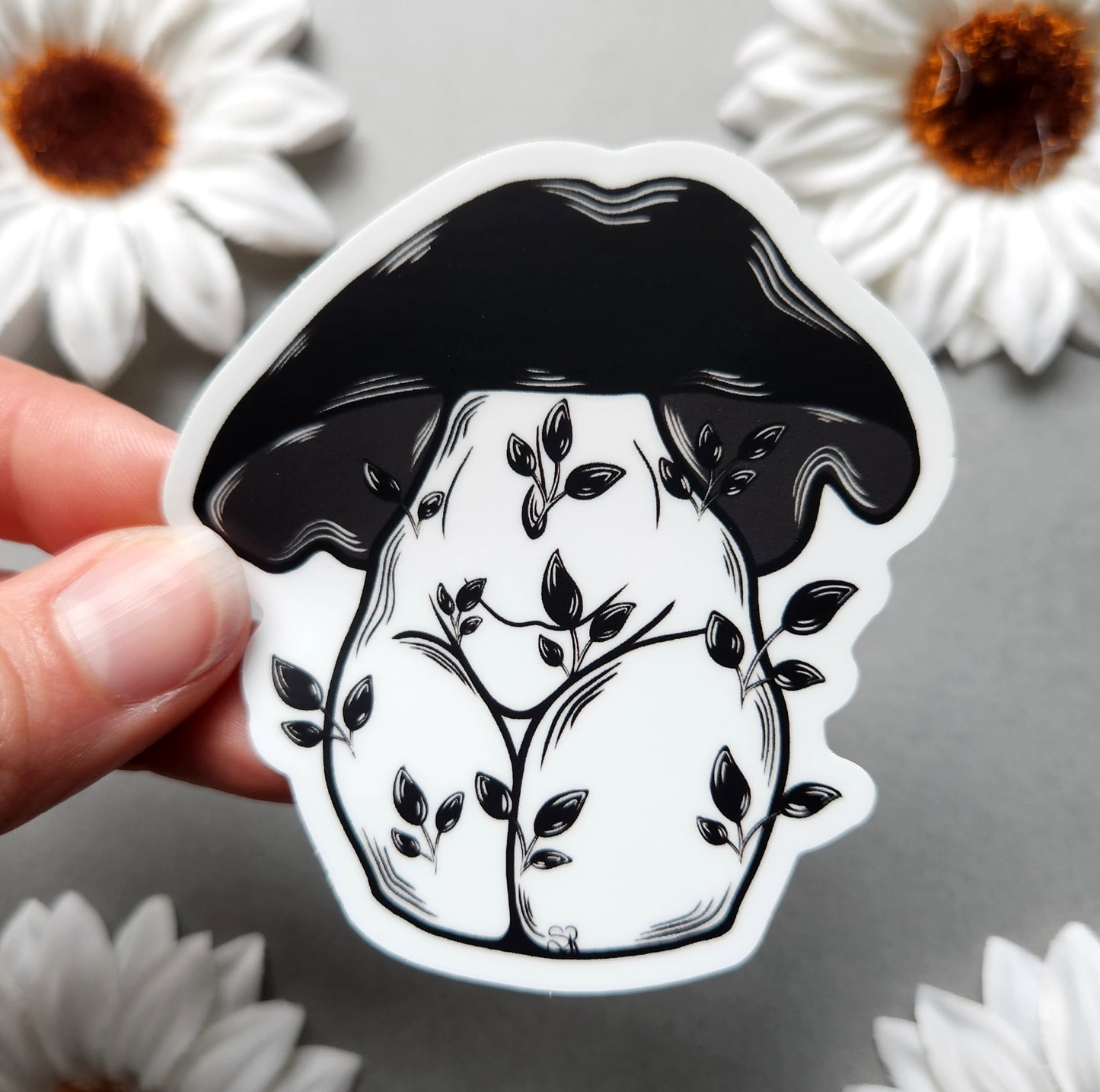 Mushroom Cap Woman 2.8x3-inch Matte Sticker