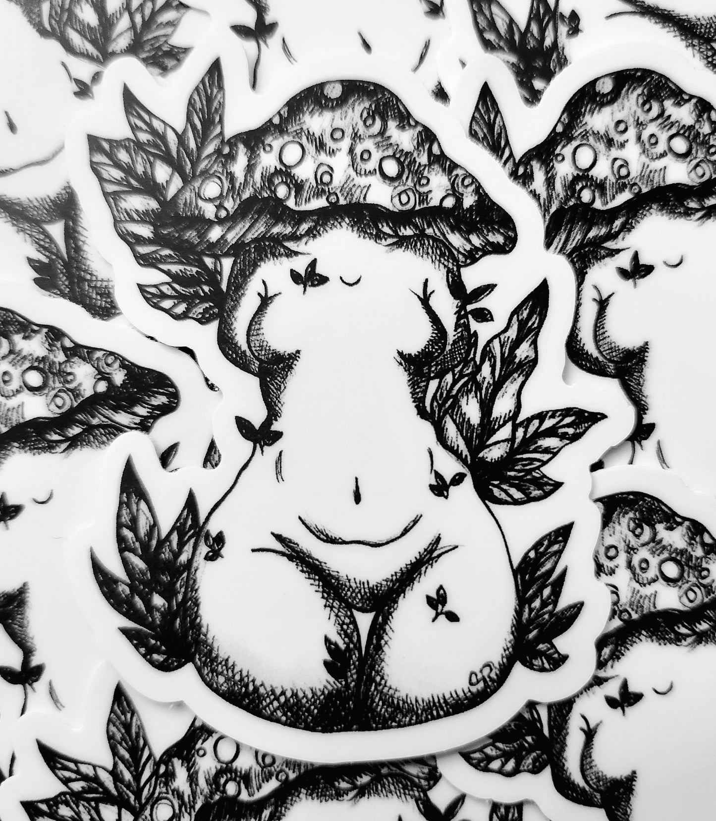 Thick Mushroom Woman Matte 2.4×3-Inch Sticker