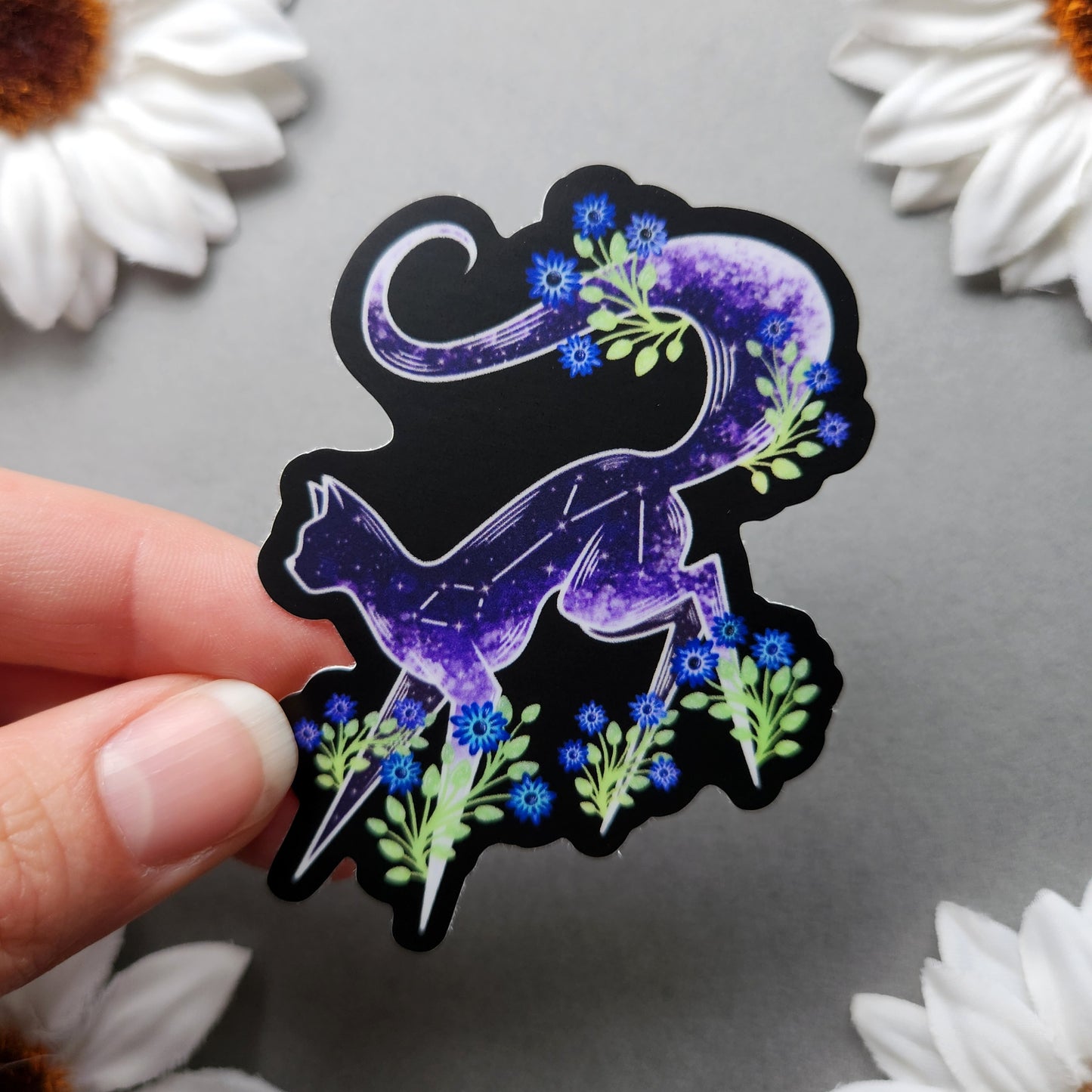 Felis Constellation Cat Fern 2.2x3-inch Matte Sticker