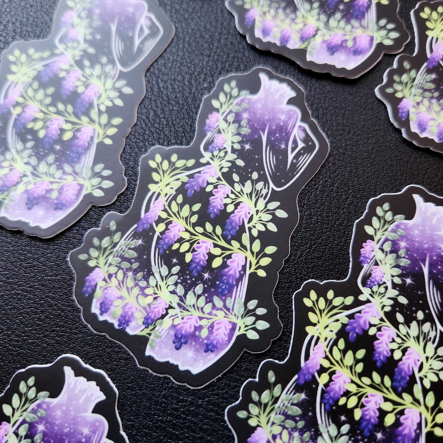 Wisteria Flower Woman 1.9x3-inch Matte Sticker