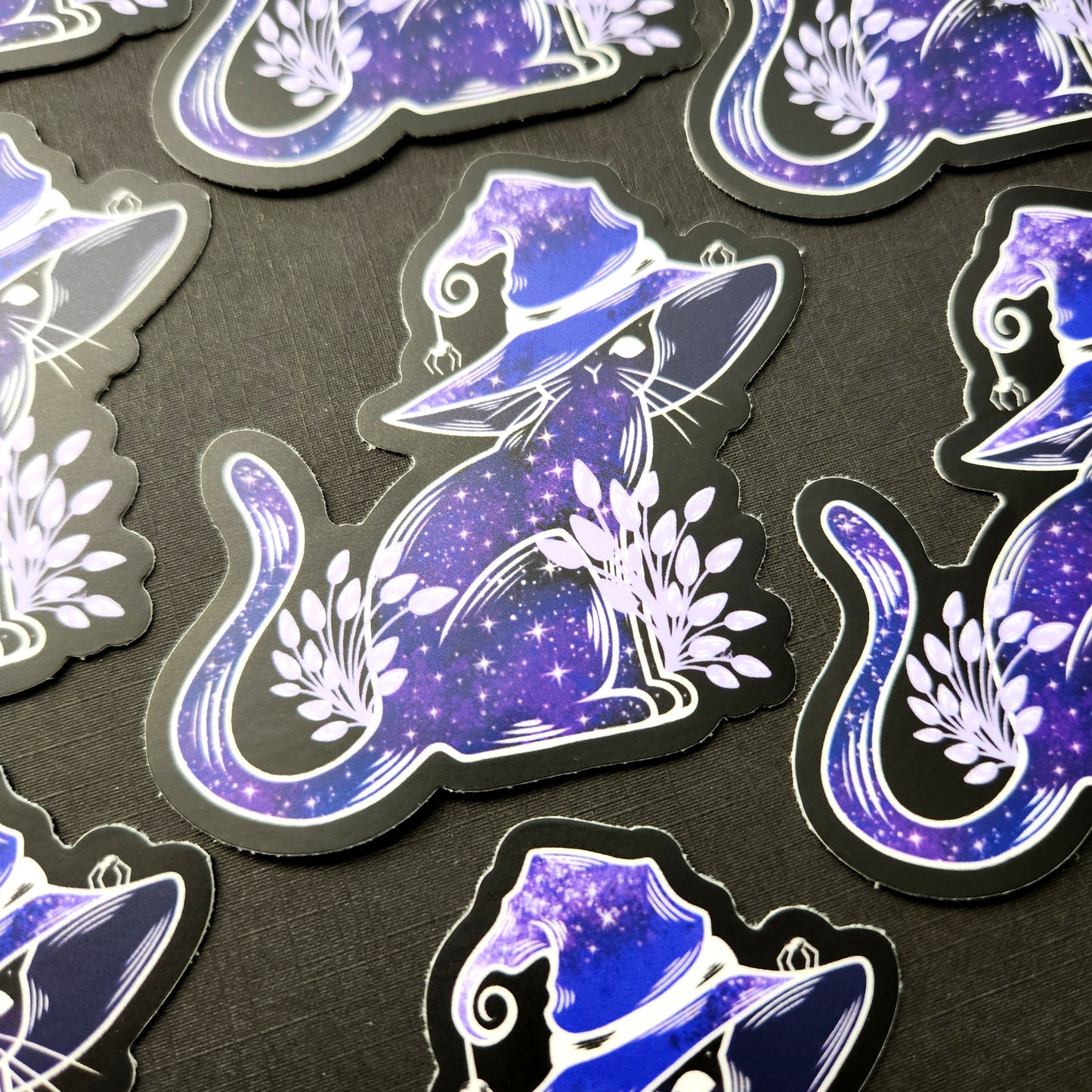 Witch Hat Cat 3x2.9-inch Matte Sticker