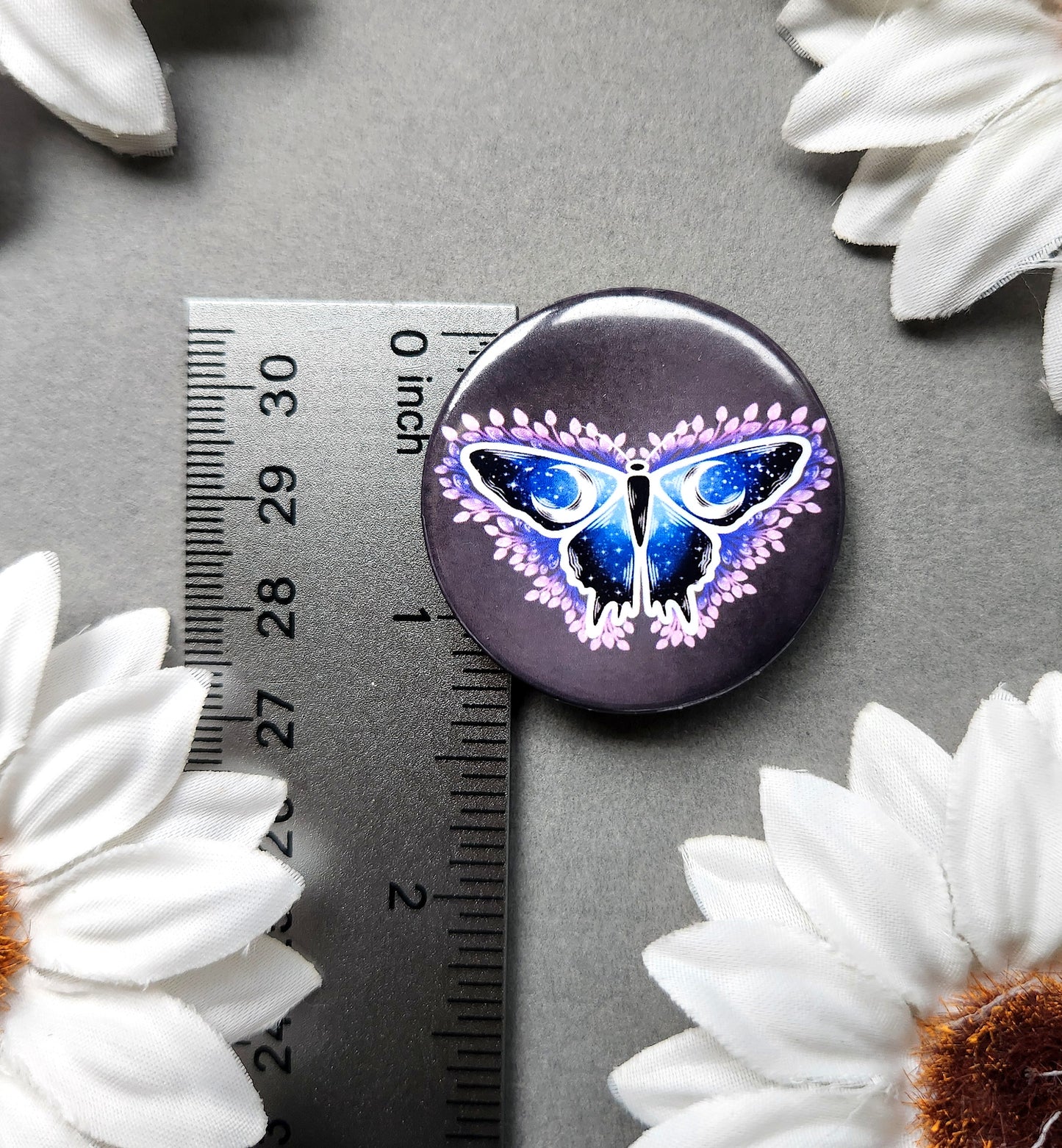 Moon Moth 1.5-inch Button Pin
