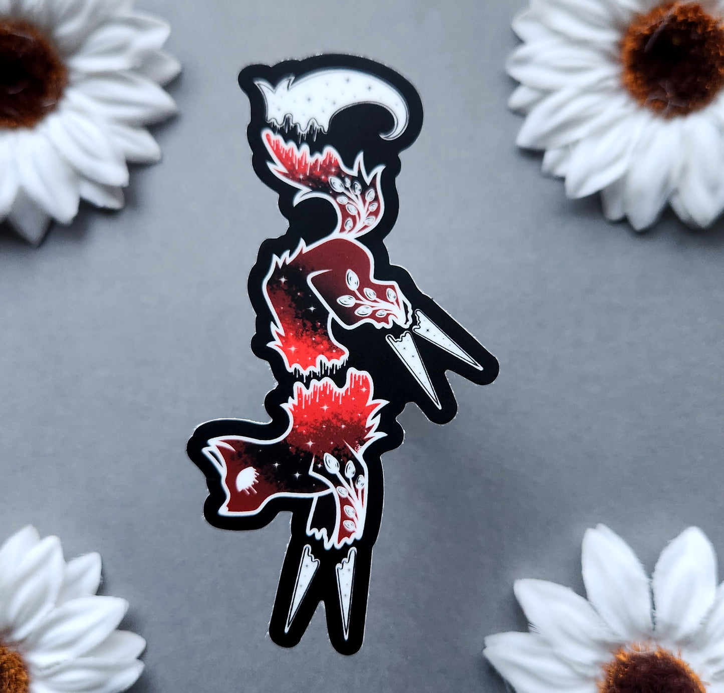 Melting Gore Cat Matte 2×4-Inch Sticker