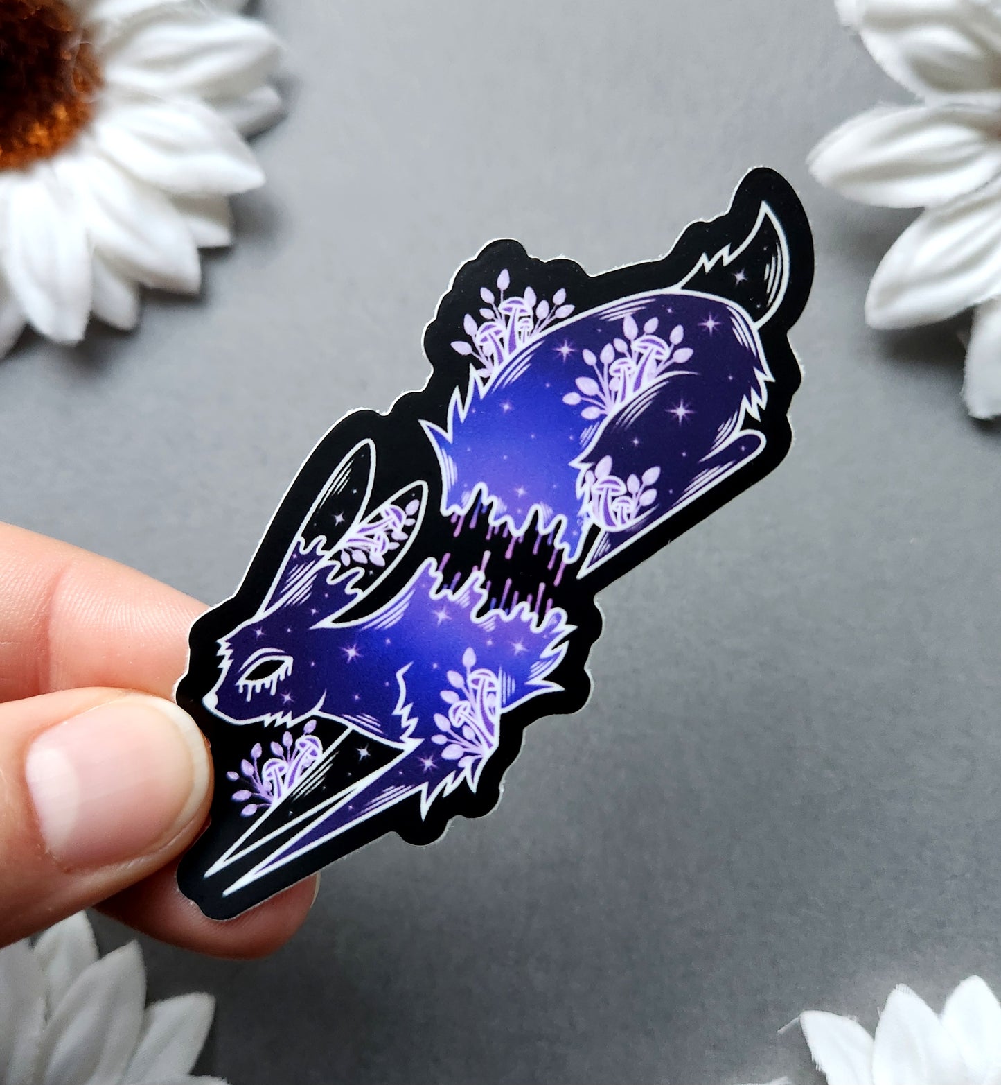 Melting Gore Bunny Matte 2.1×3-Inch Sticker