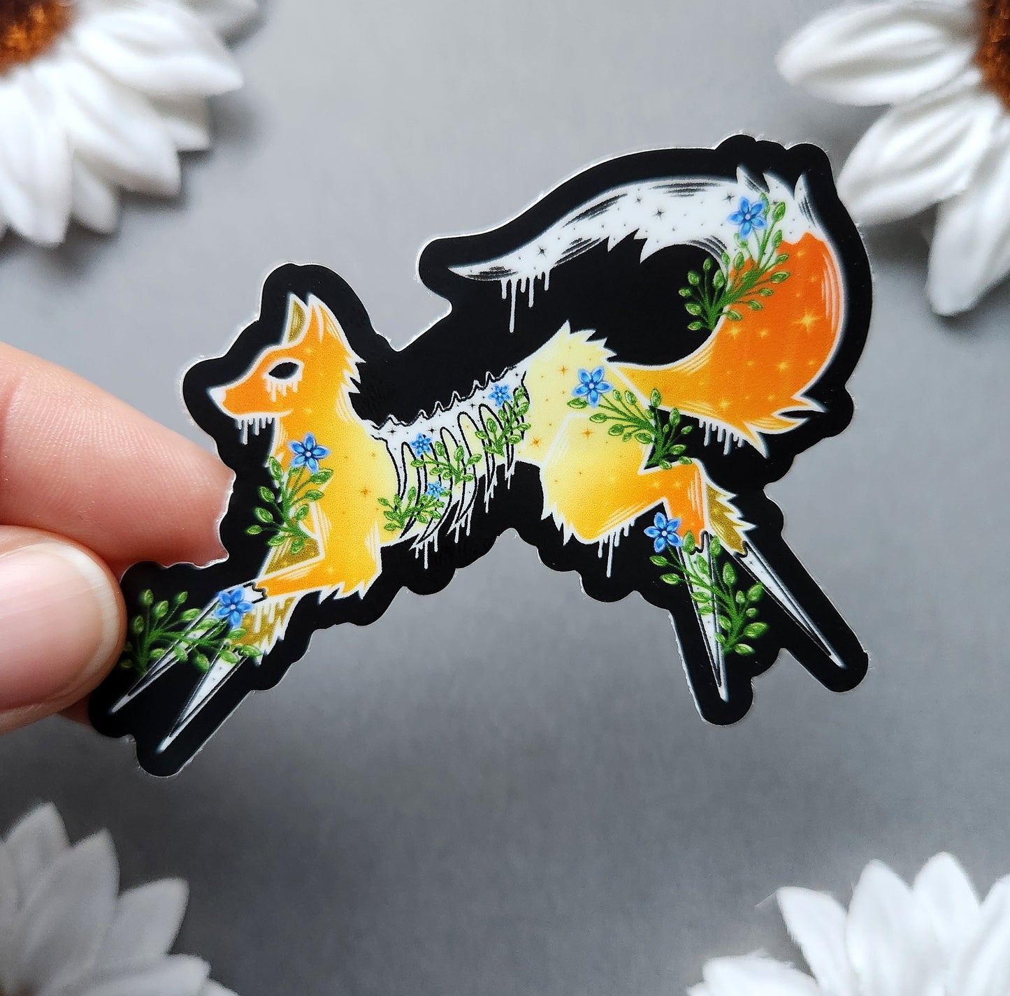 Sun Gore Fox Matte 3×2.5-Inch Sticker
