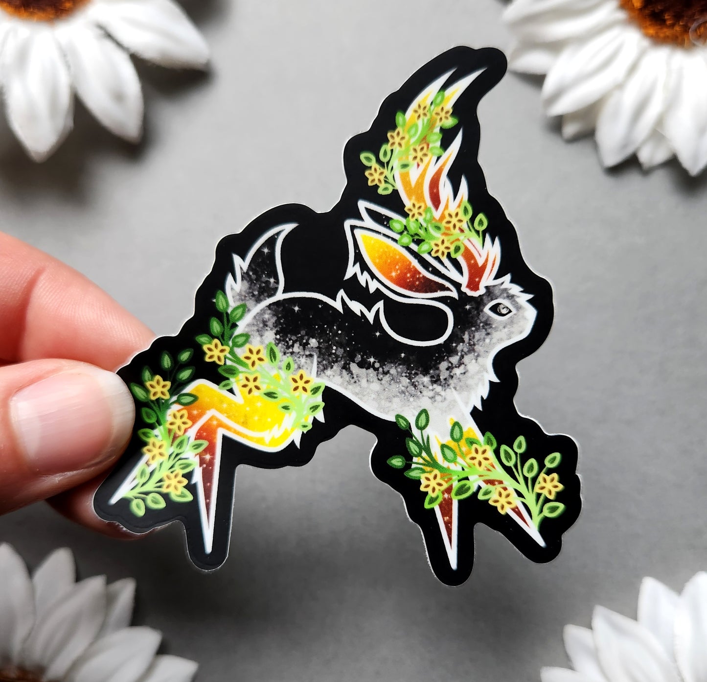 Sunset Jackalope 2.8x3-inch Matte Sticker
