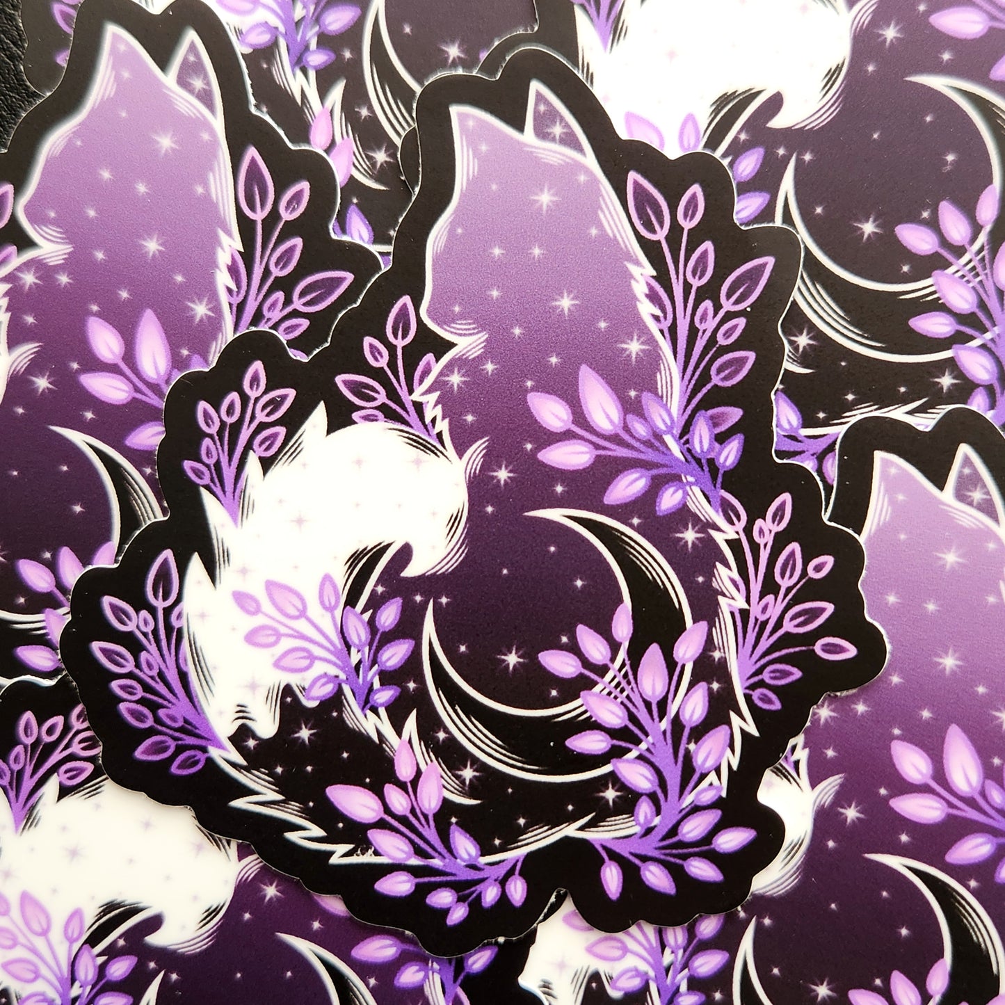 Lavender Galaxy Cat 2.7×3-Inch Matte Sticker