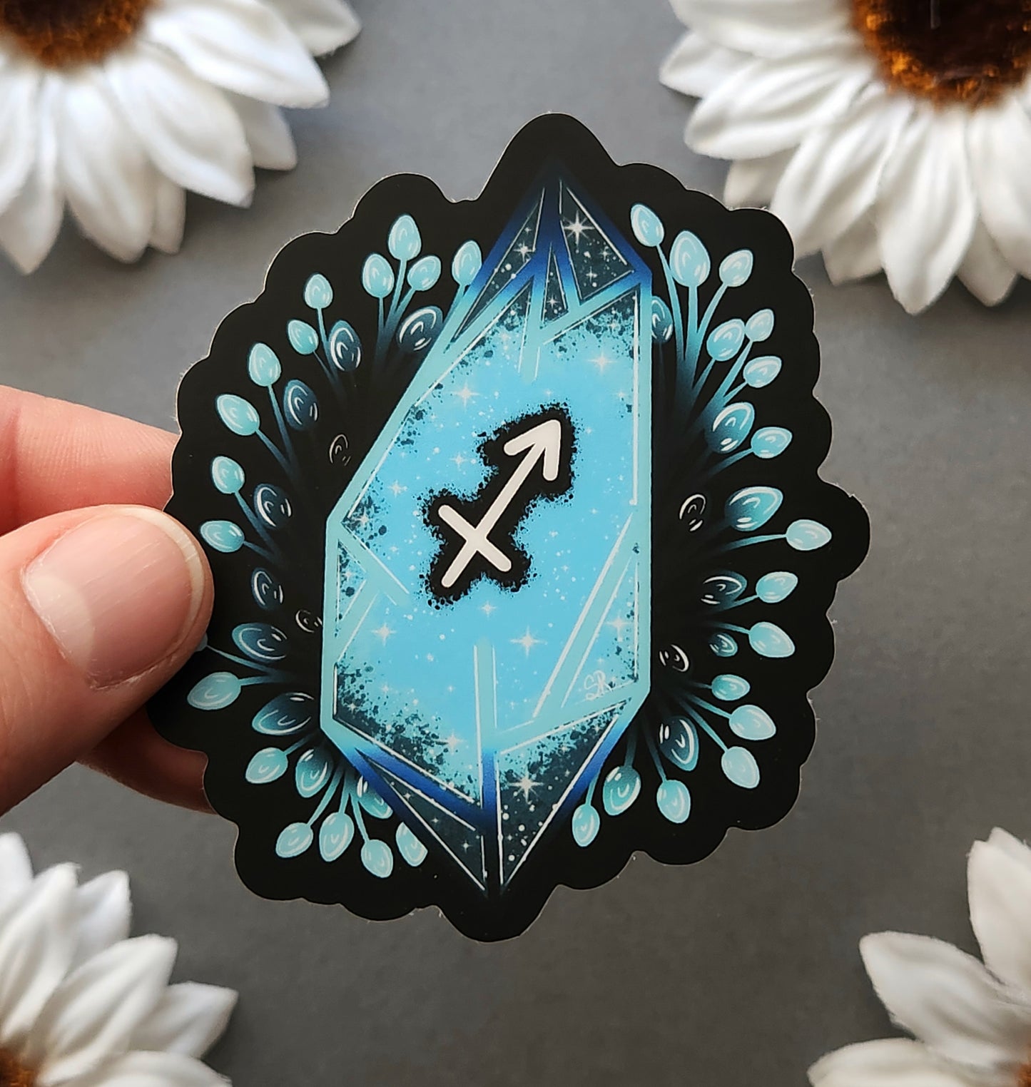 Turquoise Sagittarius Zodiac 2.7x3-inch Matte Sticker