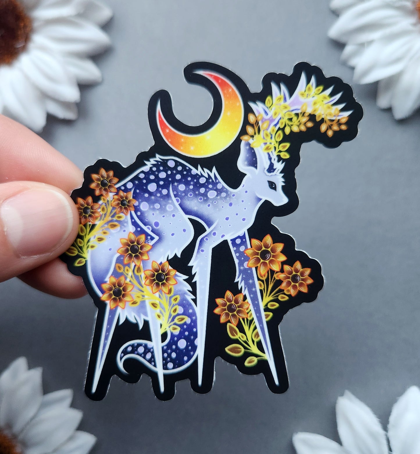 Whimsical Forest Deer 2.8×3-Inch Matte Sticker