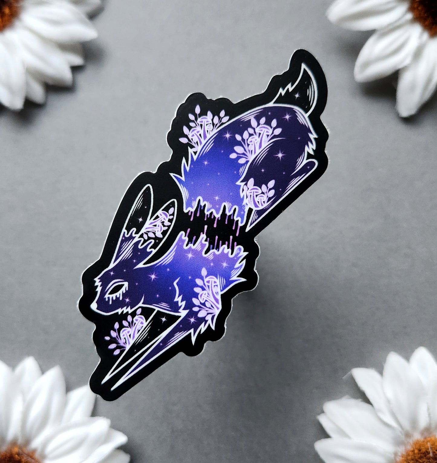 Melting Gore Bunny Matte 2.1×3-Inch Sticker