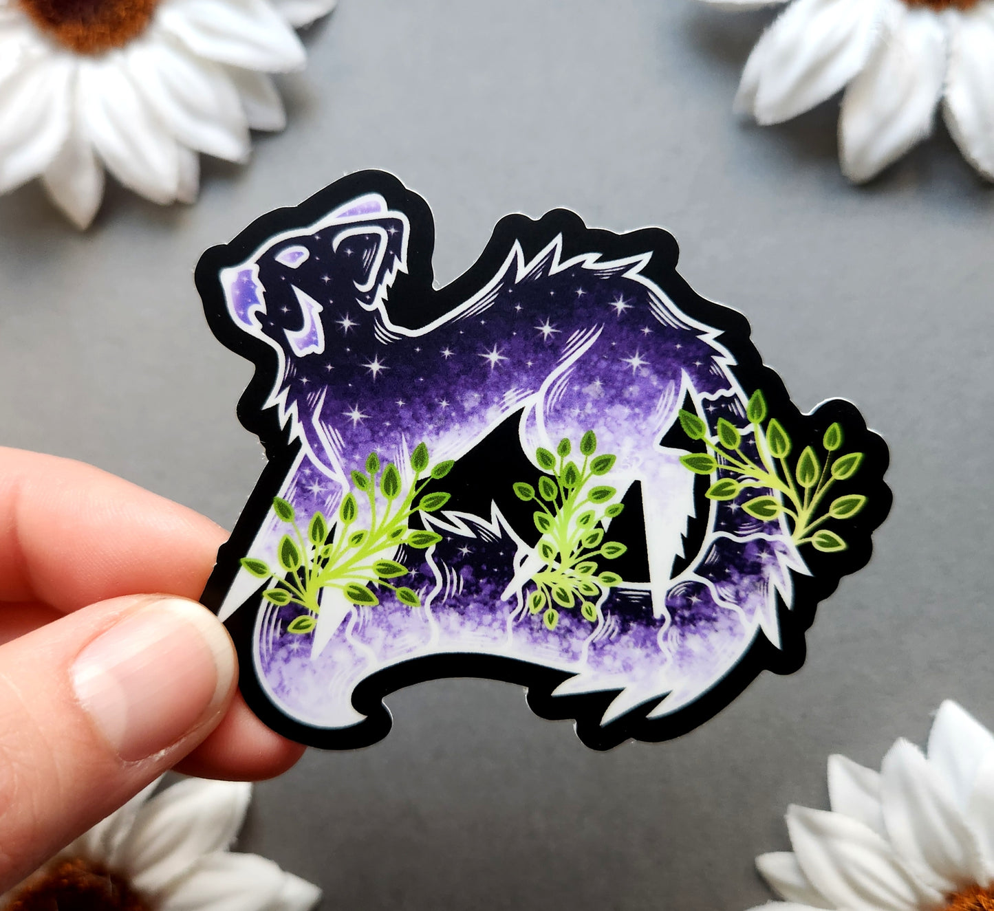 Purple Panda (Violet) Matte 3×2.5-Inch Sticker