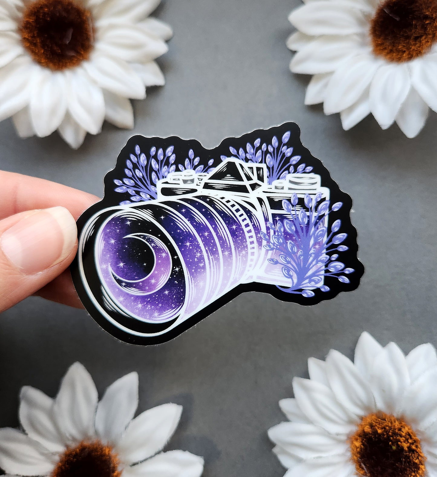 Purple Film Camera Matte 3x2.3-inch Sticker