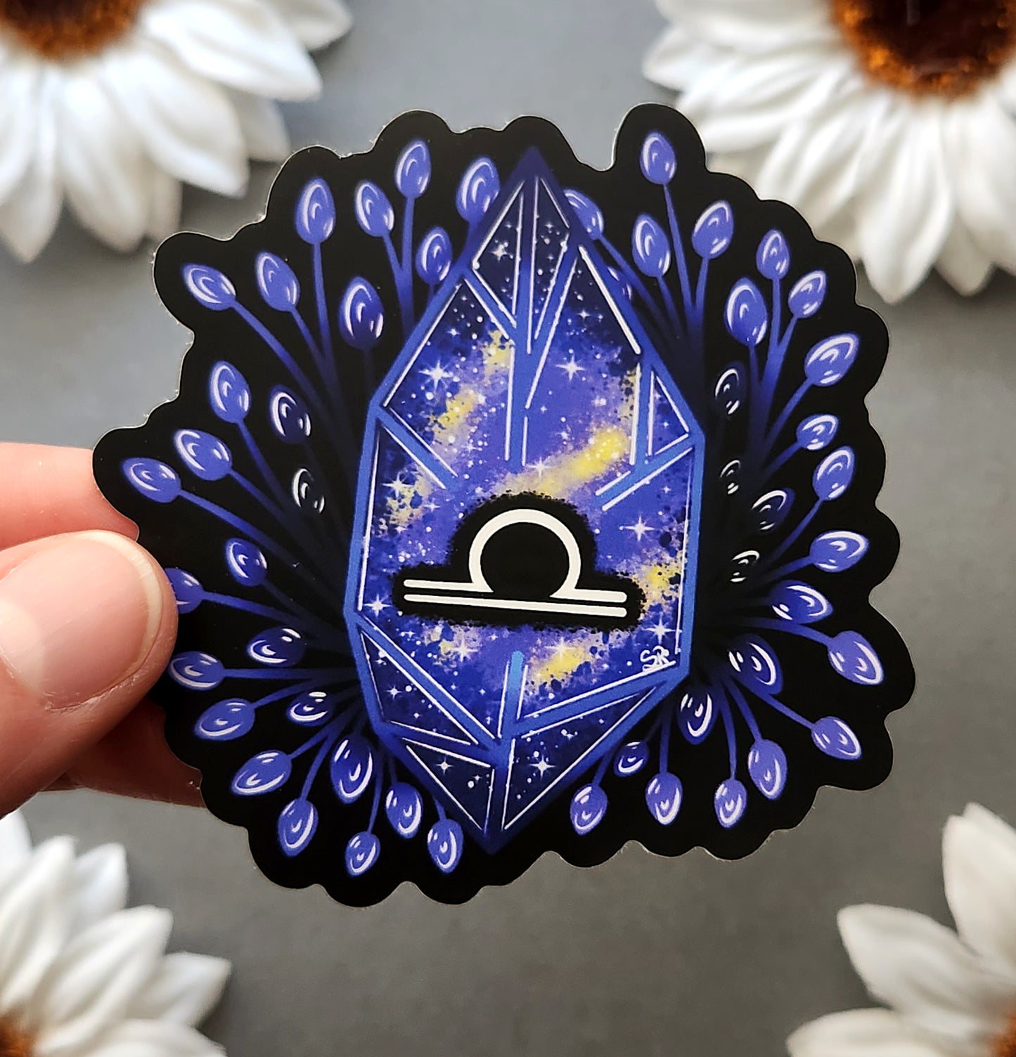 Lapis Lazuli Libra Zodiac 3x3-inch Matte Sticker