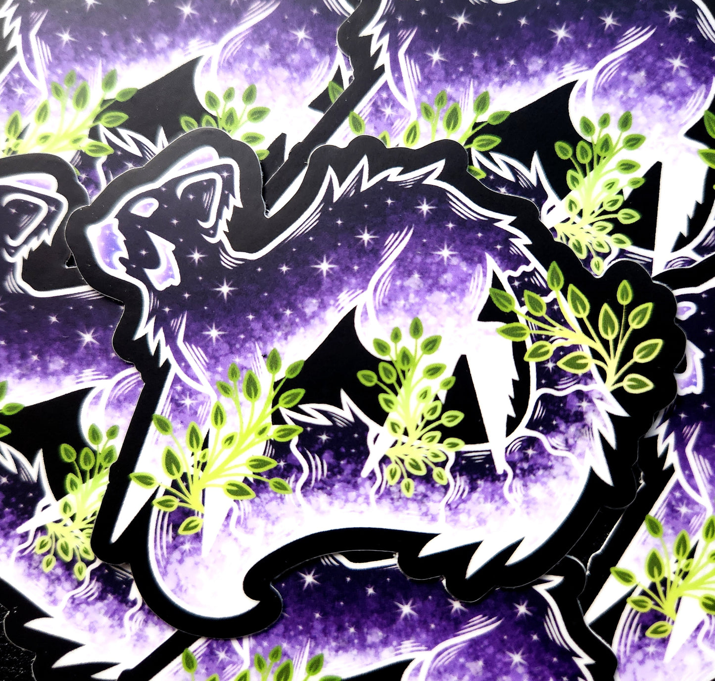 Purple Panda (Violet) Matte 3×2.5-Inch Sticker