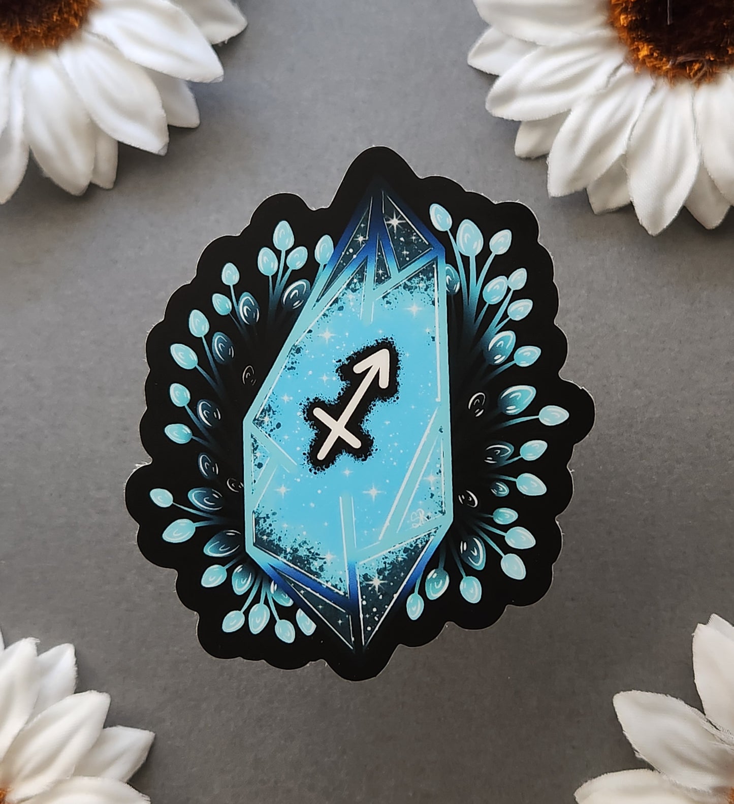 Turquoise Sagittarius Zodiac 2.7x3-inch Matte Sticker