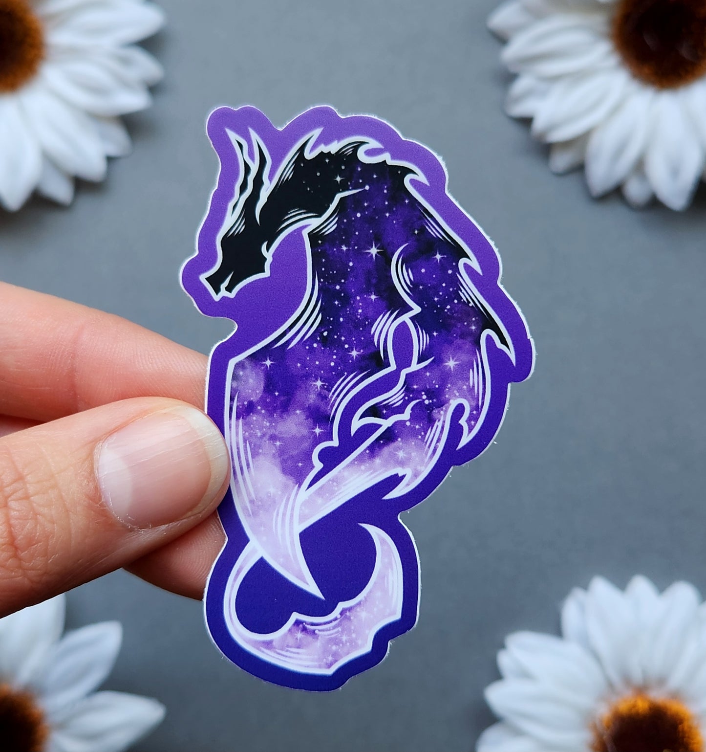 Purple Dragon Matte 1.8×3-Inch Sticker