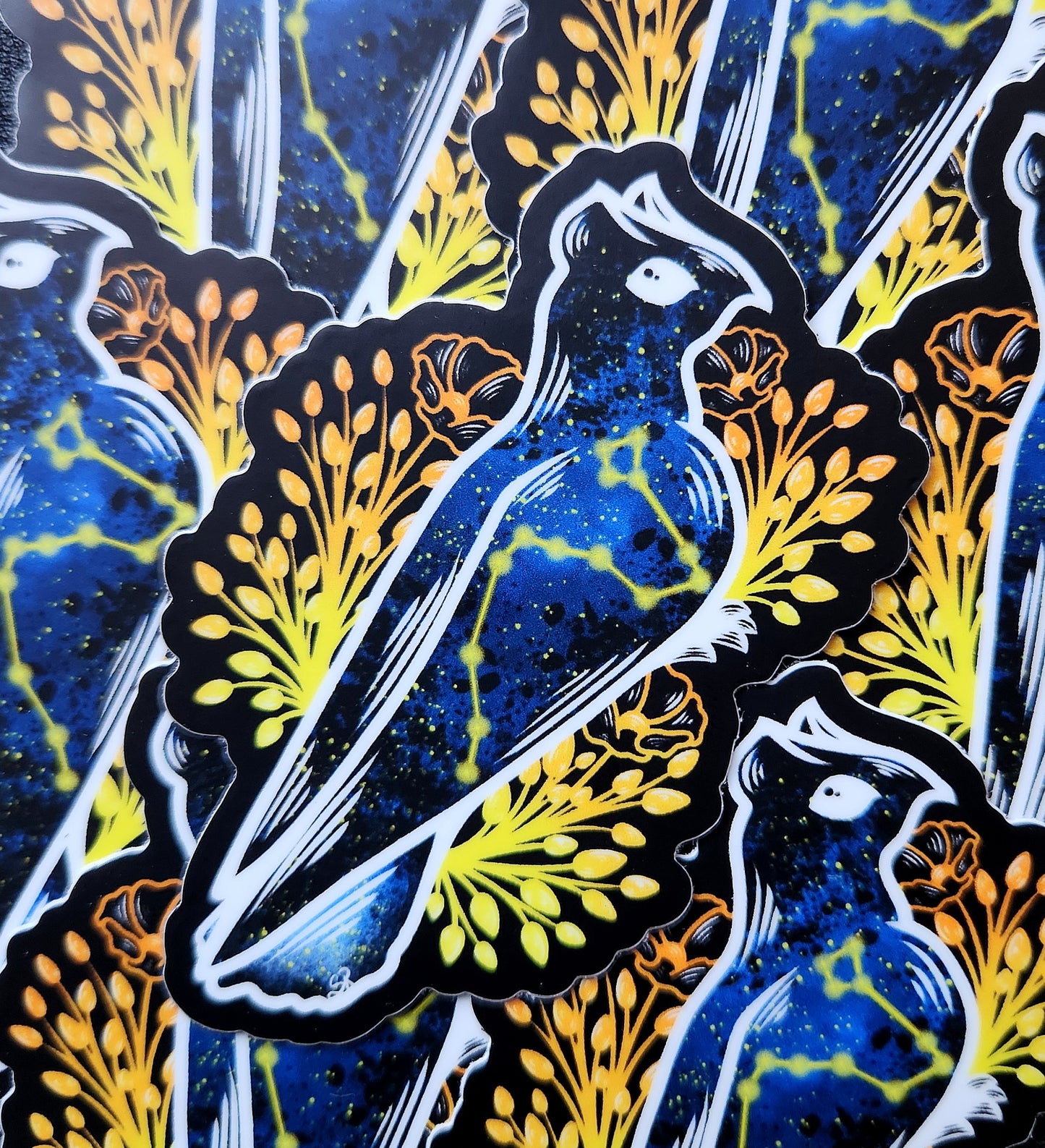 Stargazing Dragon Bird 2.5x3-inch Matte Sticker