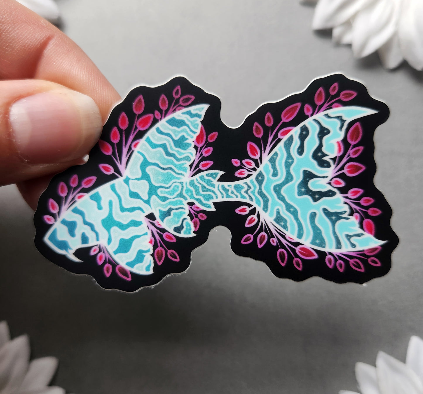 Teal Galaxy Bottom Feeder 3x1.9-inch Matte Sticker