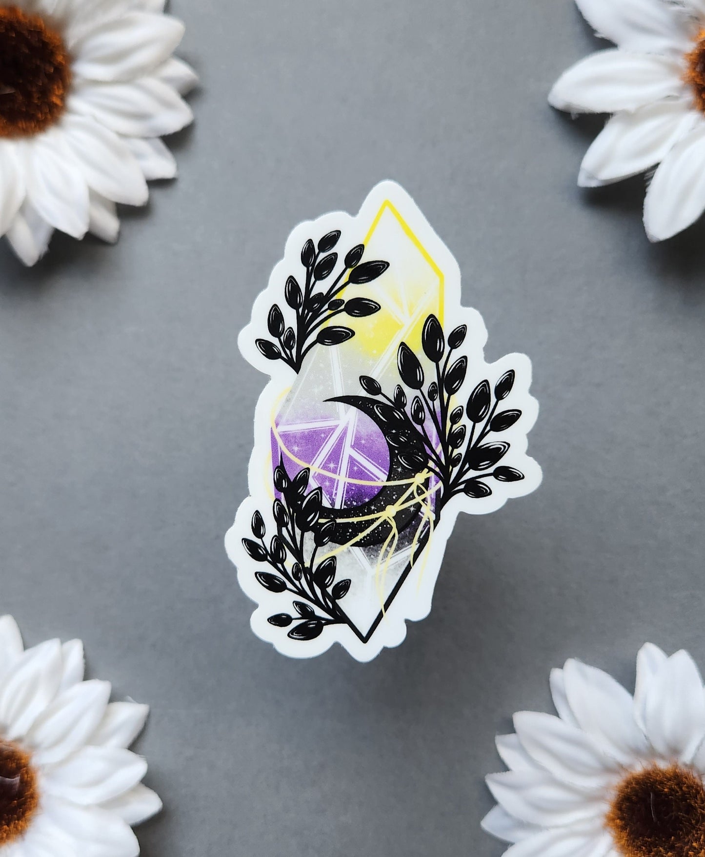 Non Binary Pride Crystal 2x3-inch Sticker