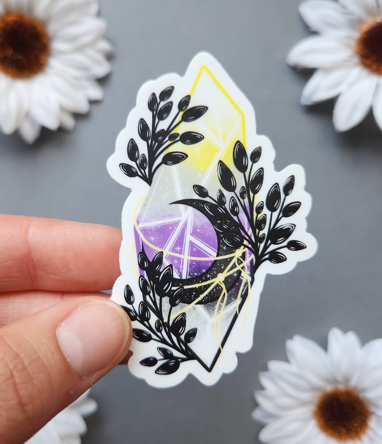Non Binary Pride Crystal 2x3-inch Sticker