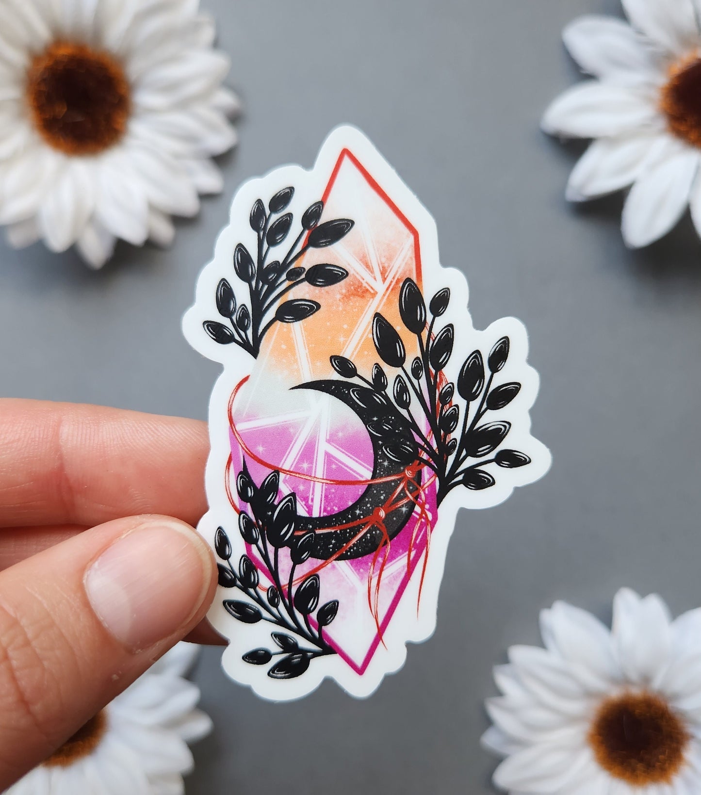 Lesbian Pride Crystal Matte 2x3-inch Sticker