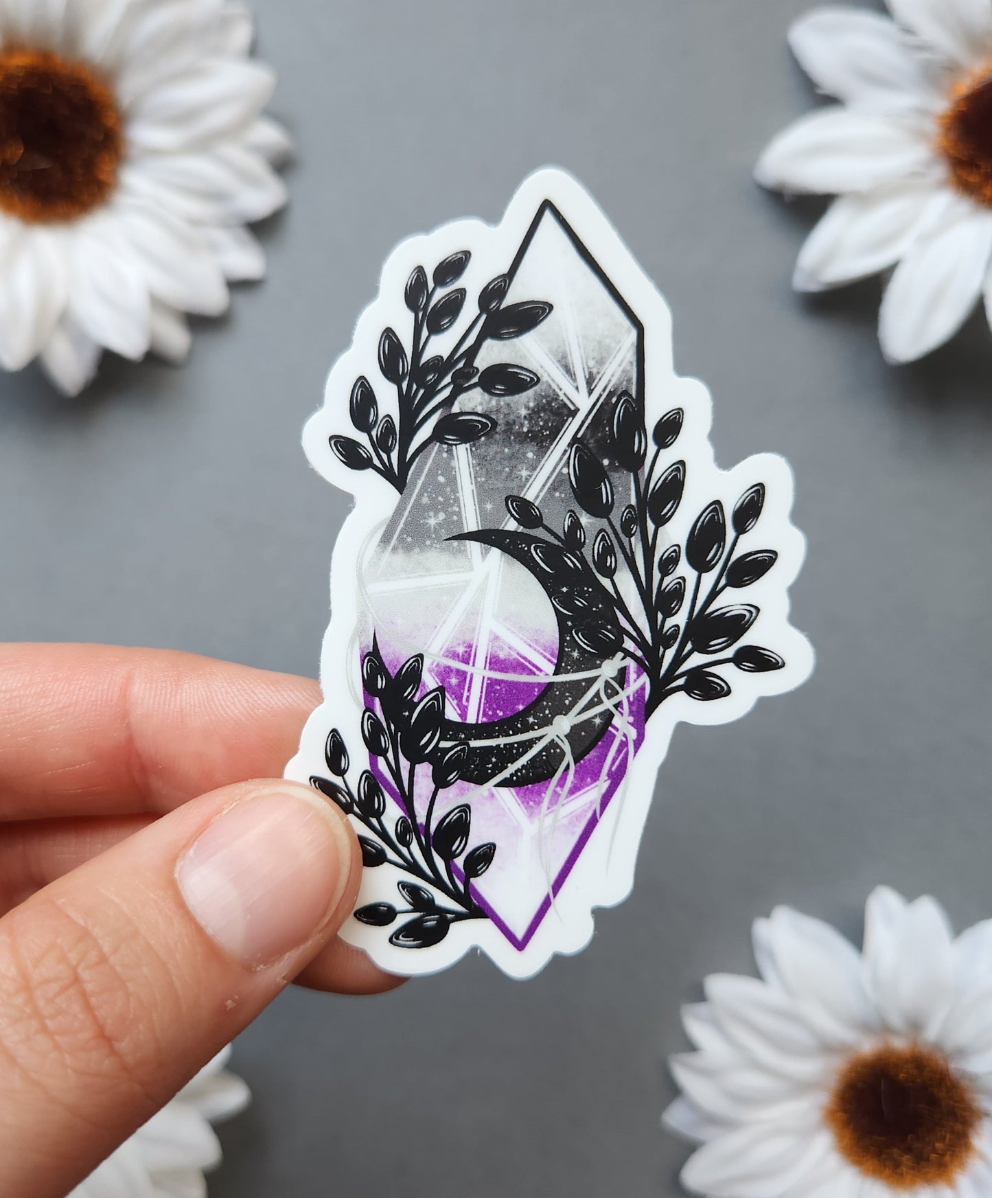 Pride Asexual Crystal 2×3-inch Matte Sticker