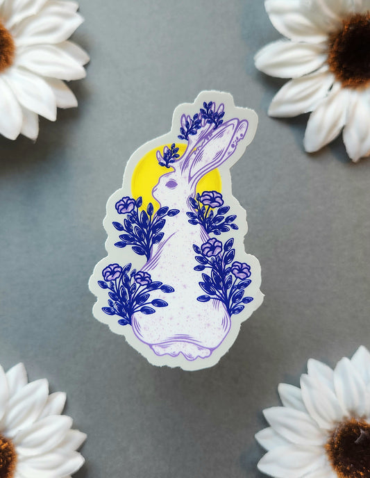 Purple Jackalope With Sun 2.6x3-inch Matte Sticker
