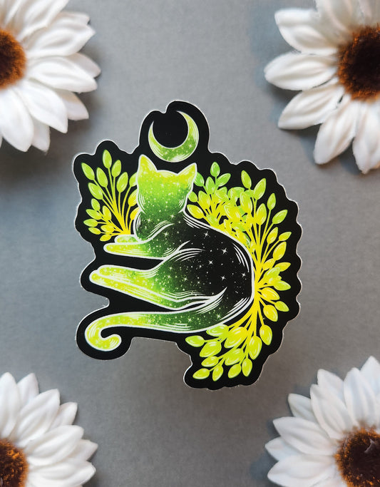 Lime  Kitty 2.8x3-inch Matte Sticker