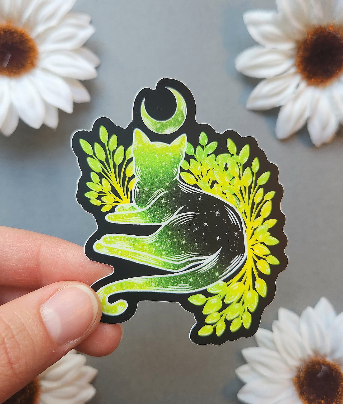 Lime  Kitty 2.8x3-inch Matte Sticker