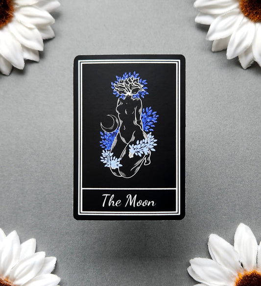 The Moon Tarot Card 2x3-inch Sticker