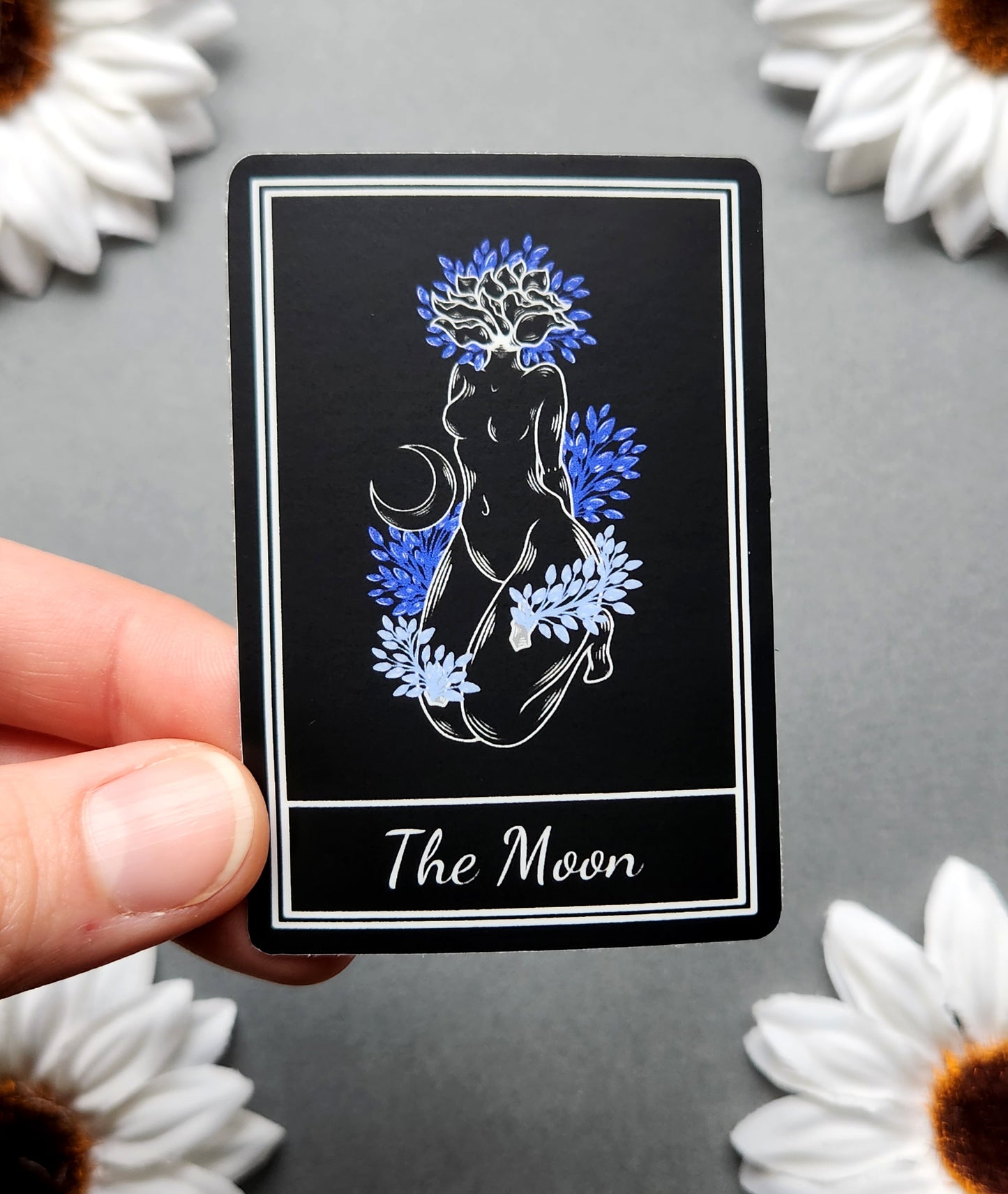 The Moon Tarot Card 2x3-inch Sticker