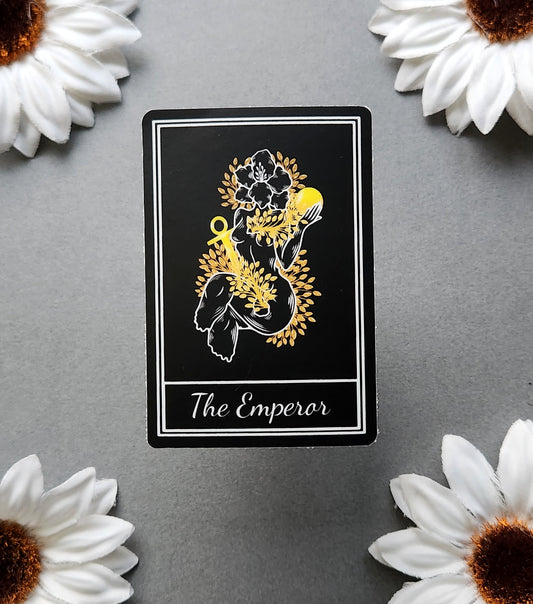 The Emperor Tarot Card 2x3-inch Sticker