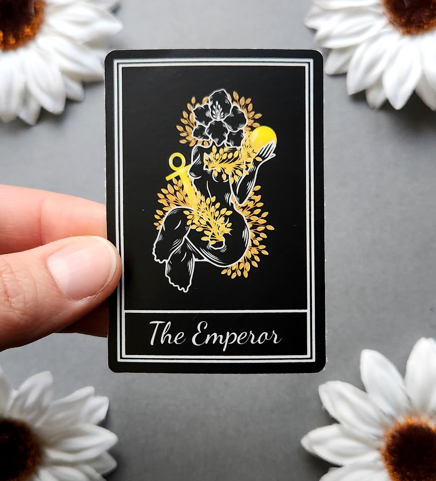 The Emperor Tarot Card 2x3-inch Sticker