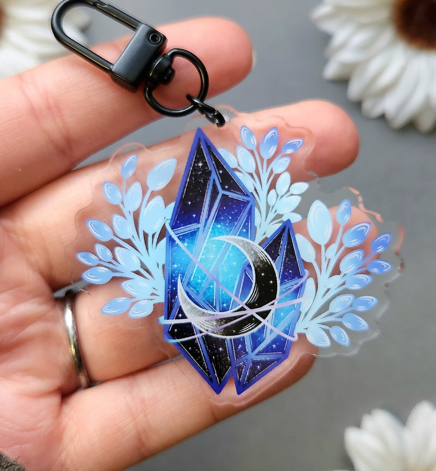 Blue Sapphire 2.5-inch Acrylic Keychain