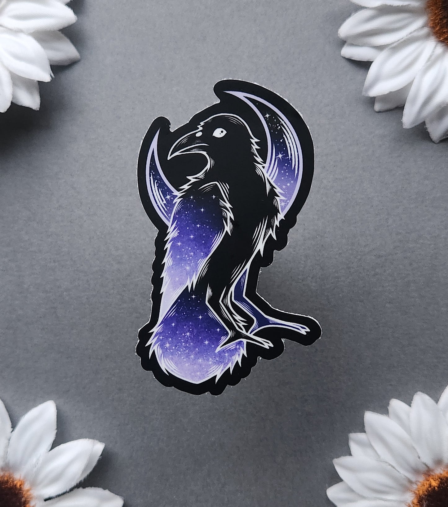 Purple Raven Matte 1.9x3-inch Sticker